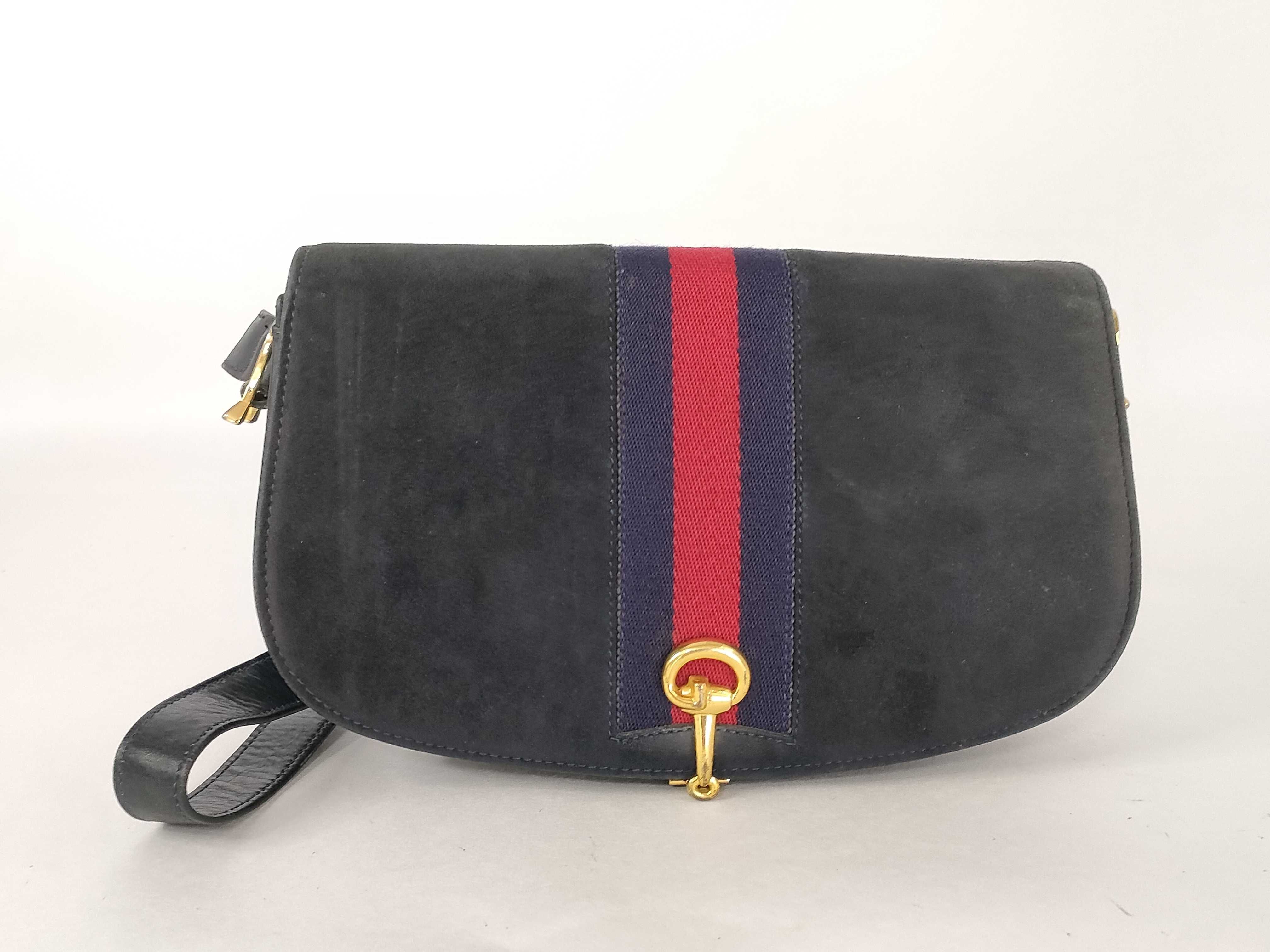 Shoulder Bag Horsebit Suede Shoulder Bag