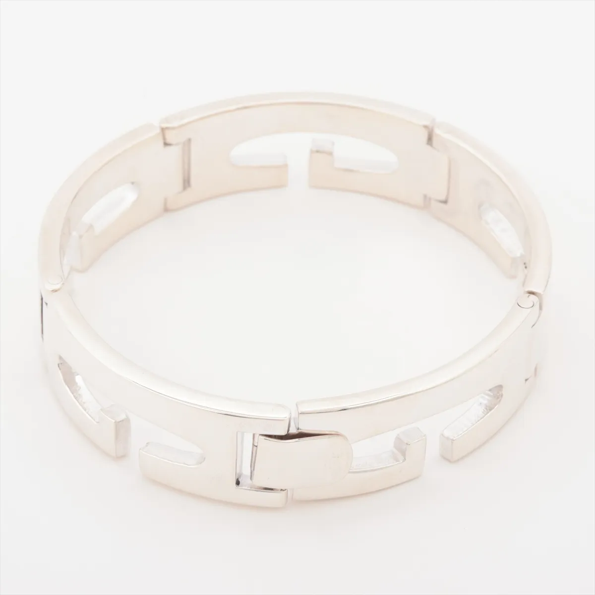 Cutout G Bracelet, 925 Sterling Silver, 58.0g. Shows signs of wear, — view 2