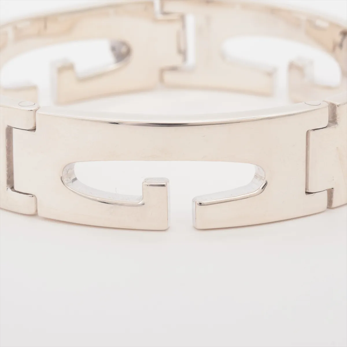 Cutout G Bracelet, 925 Sterling Silver, 58.0g. Shows signs of wear, — view 3