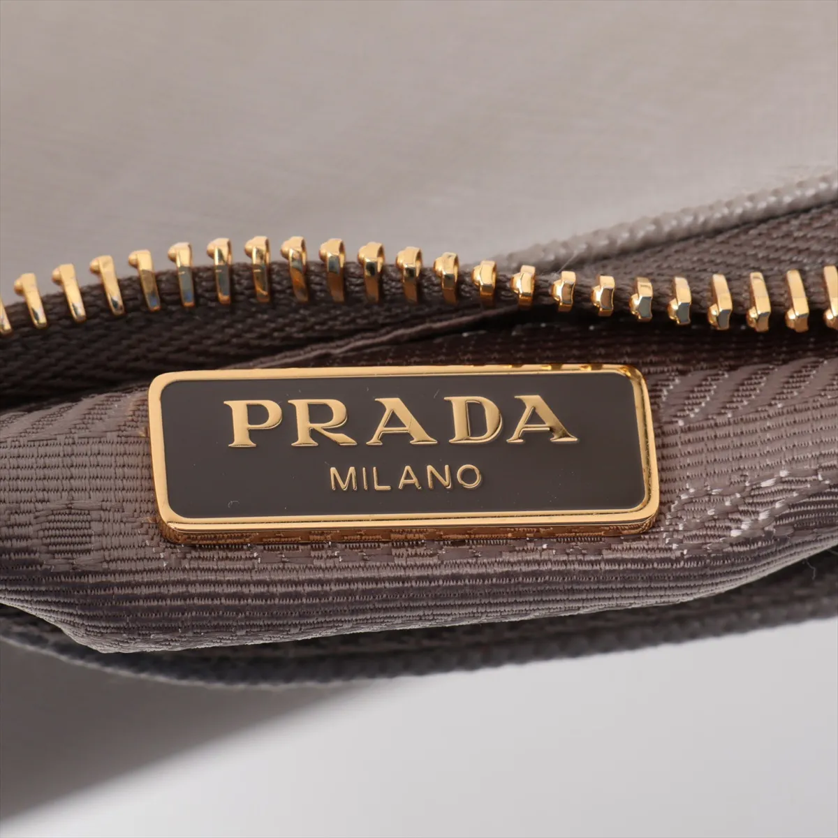 Saffiano Leather 2-Way Shoulder Bag, Beige — view 8