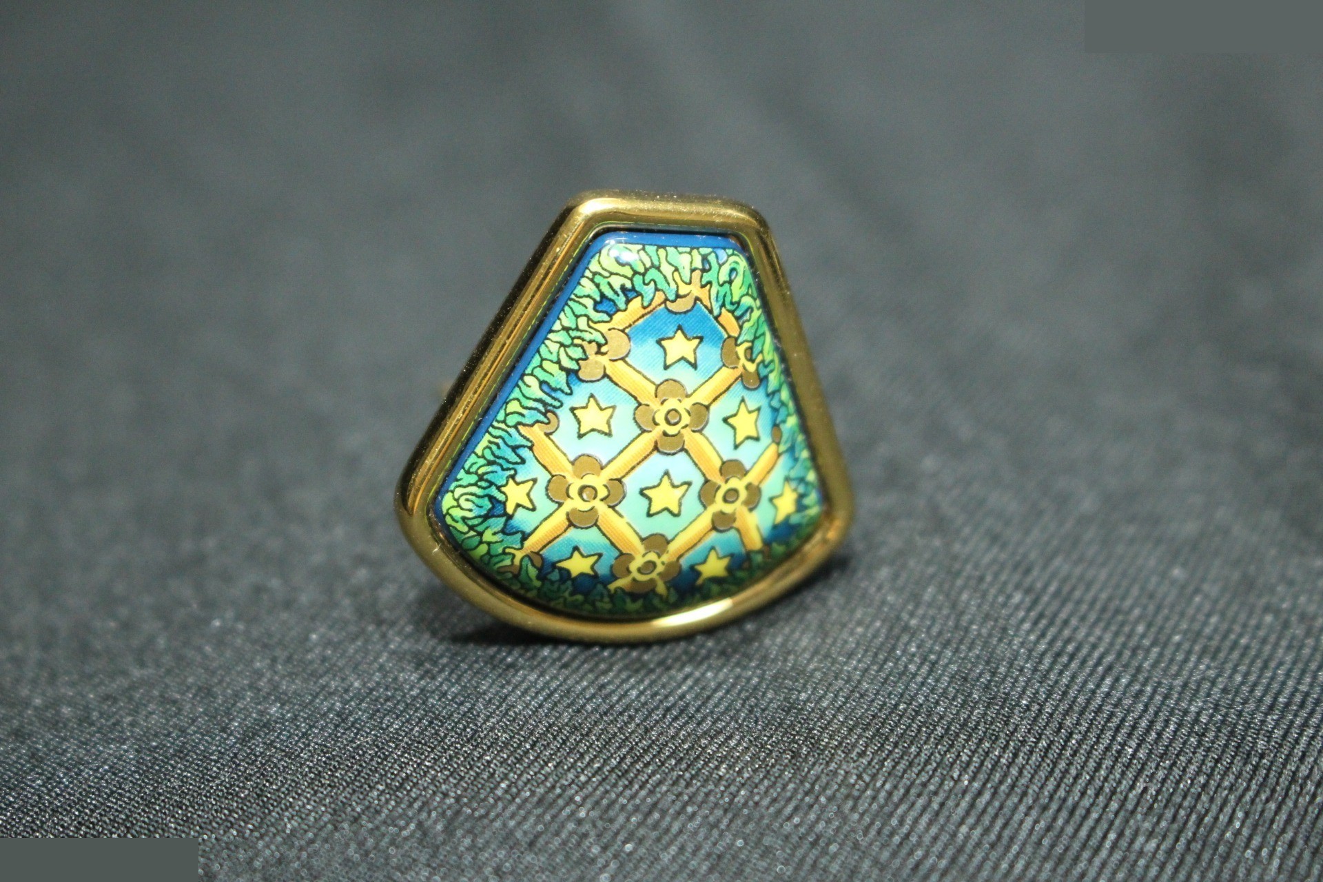 Enamel earring (single earring only) — view 2