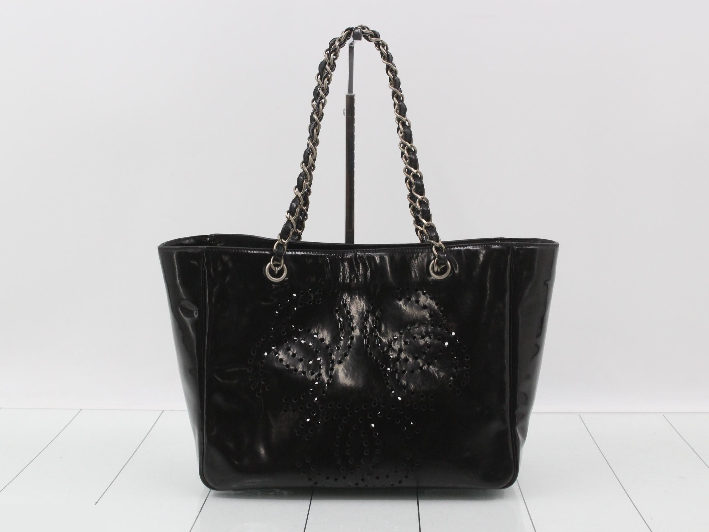 Triple Coco handbag, perforated, black, with original seal, rare. — view 2
