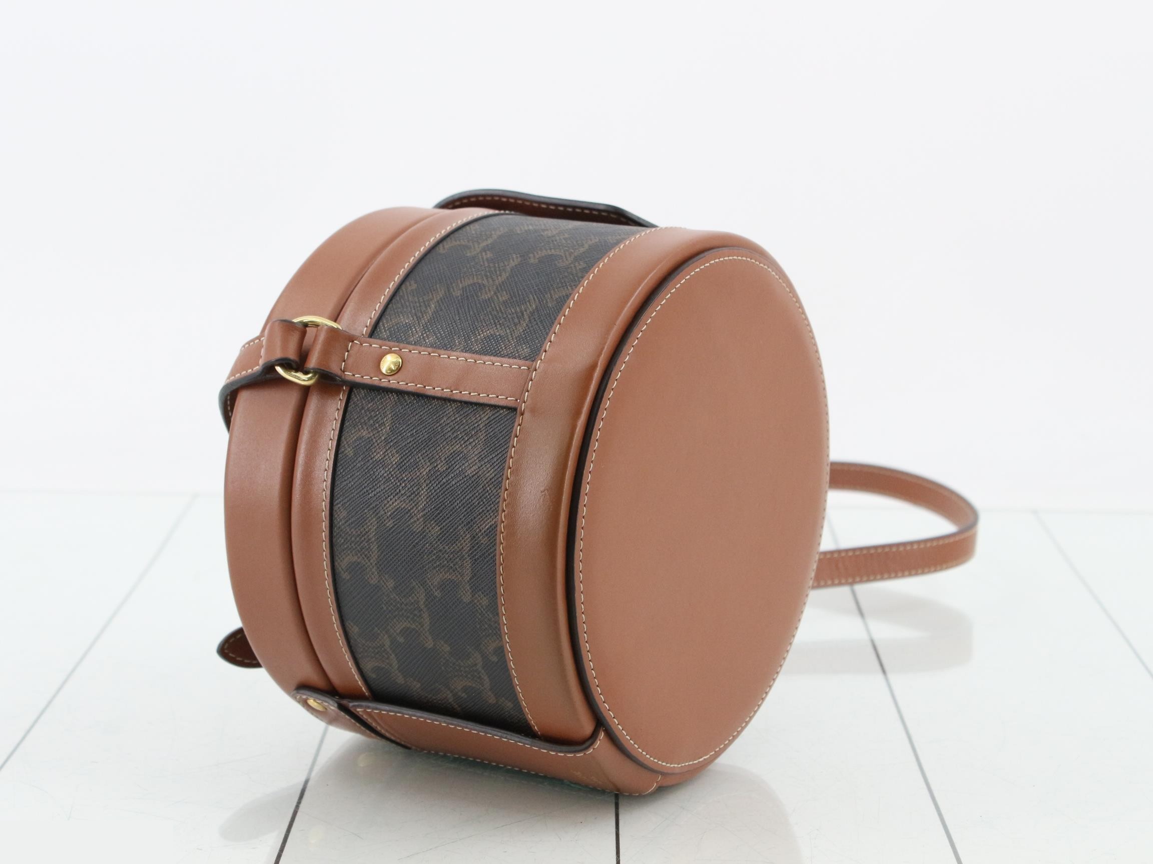 Triomphe Tambour PVC Leather Shoulder Bag — view 5