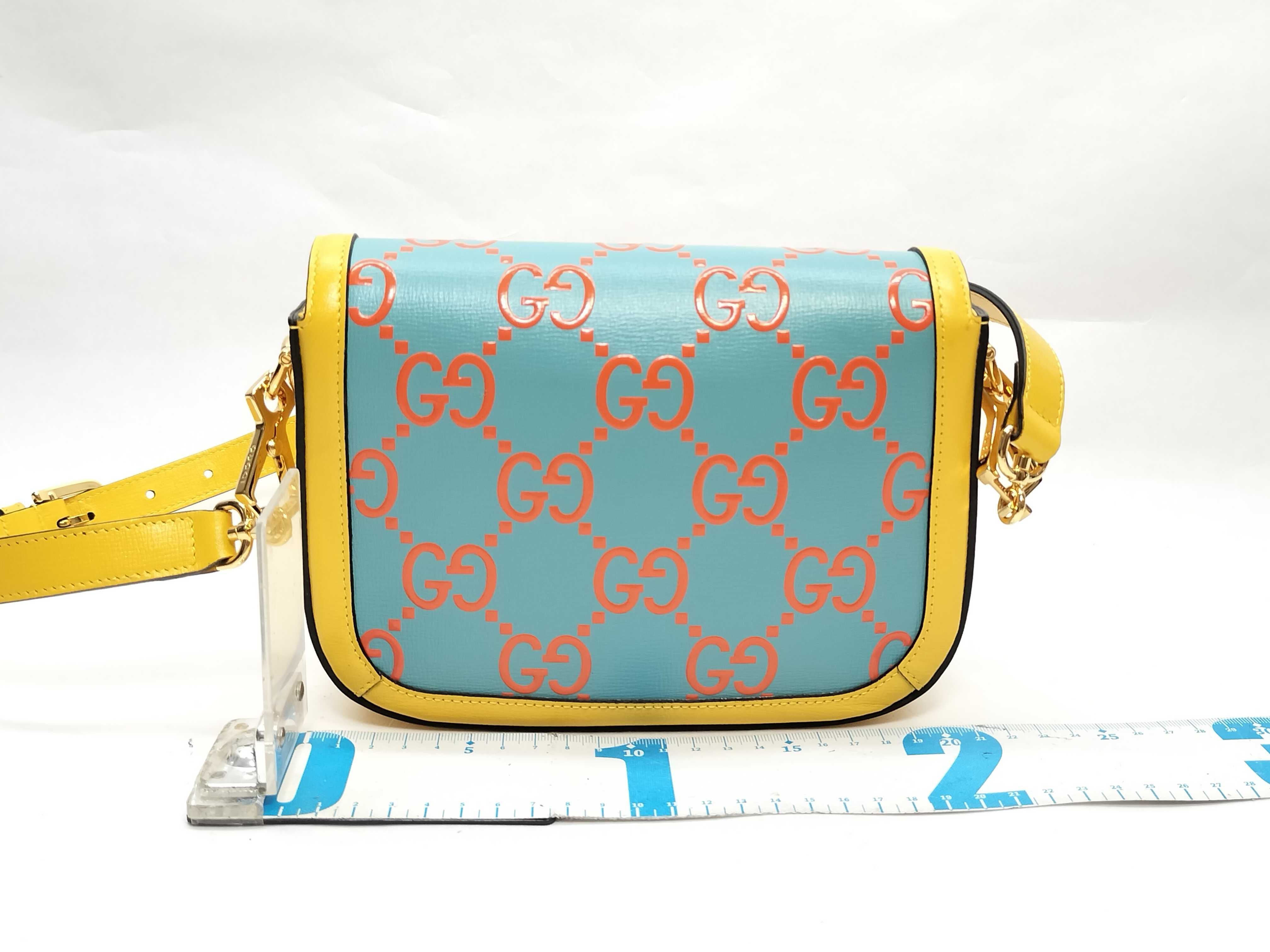 GG Gucci Horsebit 1955 GG Monogram Debossed Calfskin Mini Shoulder Bag — view 2
