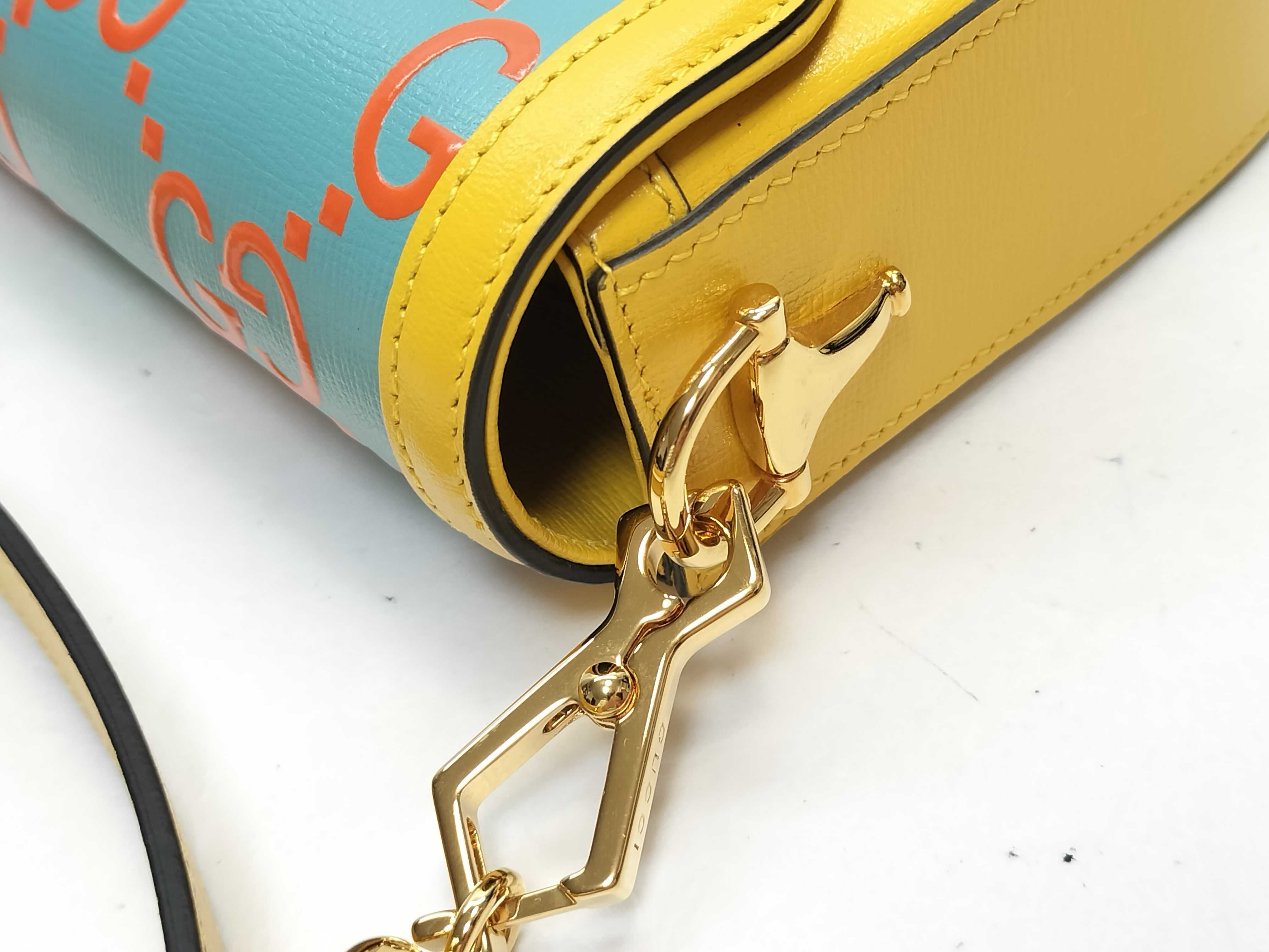 GG Gucci Horsebit 1955 GG Monogram Debossed Calfskin Mini Shoulder Bag — view 7