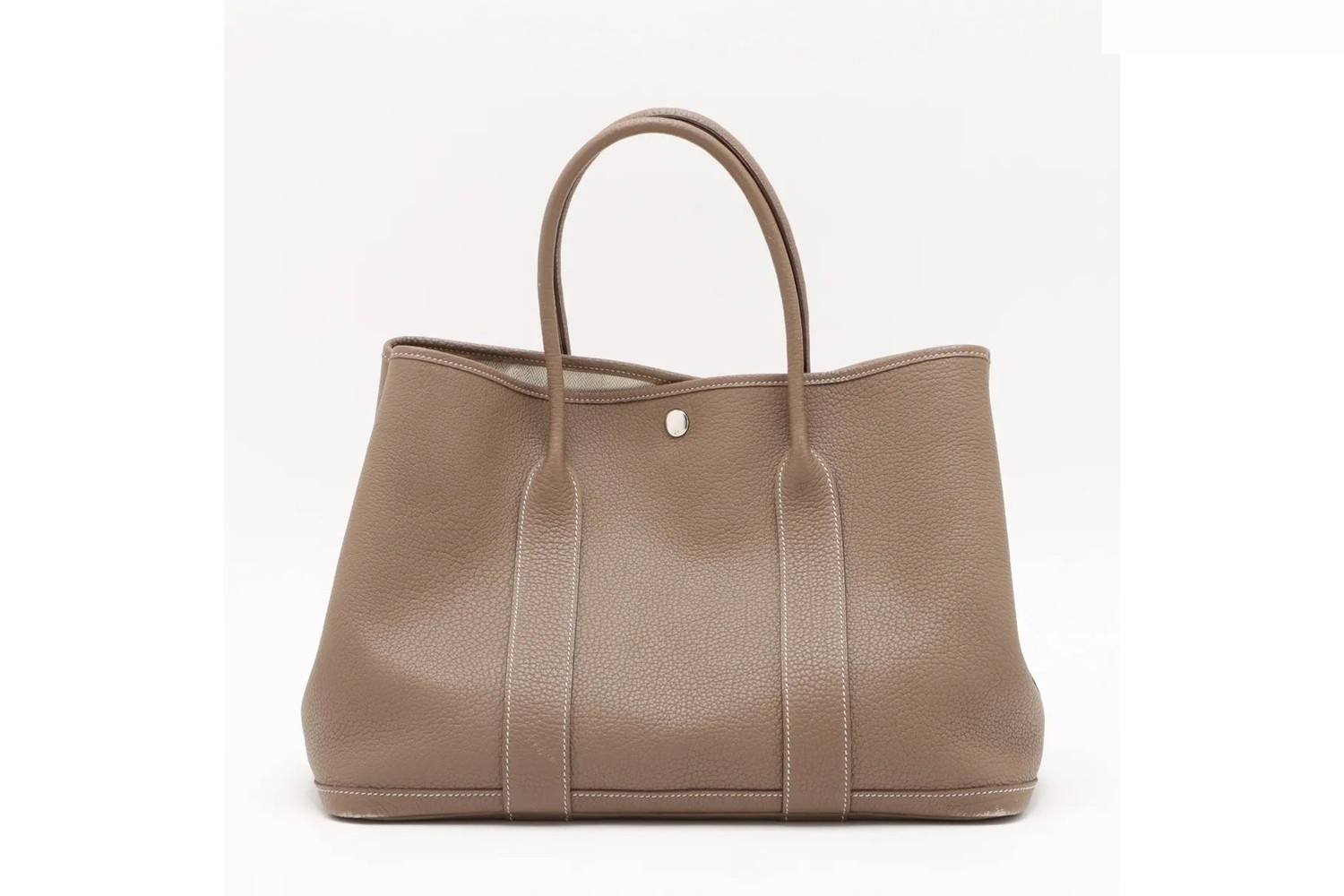B Stamped, manufactured in 2023, Garden Party PM, Negonda Etoupe Leather