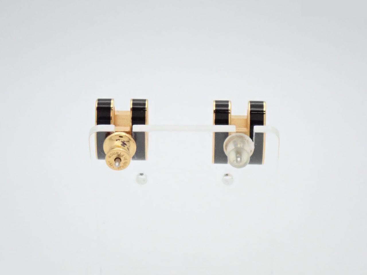 Earrings, Pop H, Black — view 2