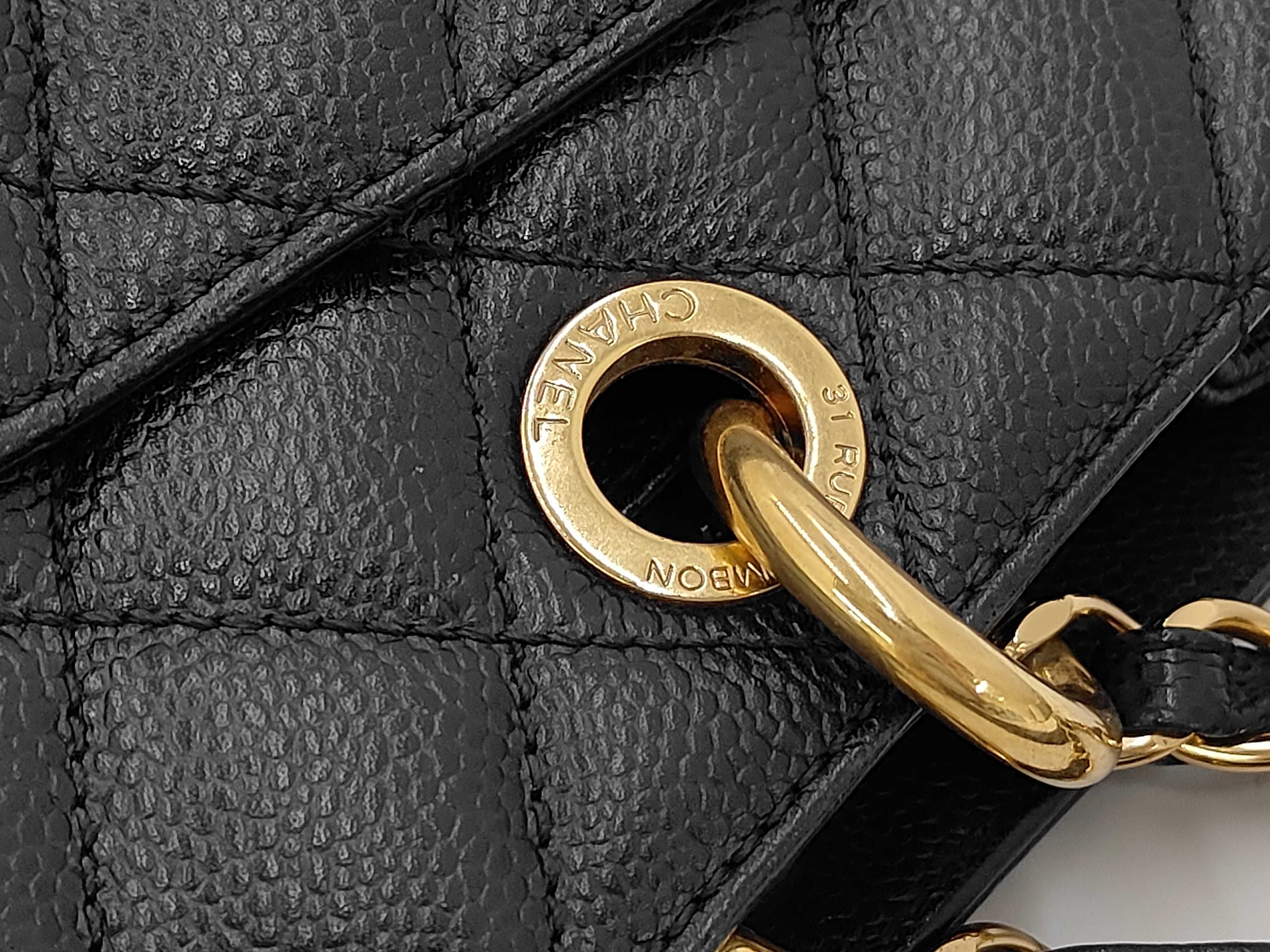 Chain tote bag caviar skin bag — view 7