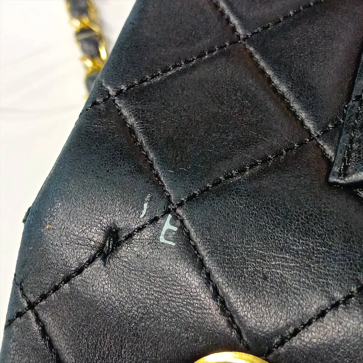 Matelassé 25 Lambskin Double Flap Double Chain Bag, Black with Gold Hardware, 0948586 (Serial Number 0-series), No Pull Strap, A01112 — view 12