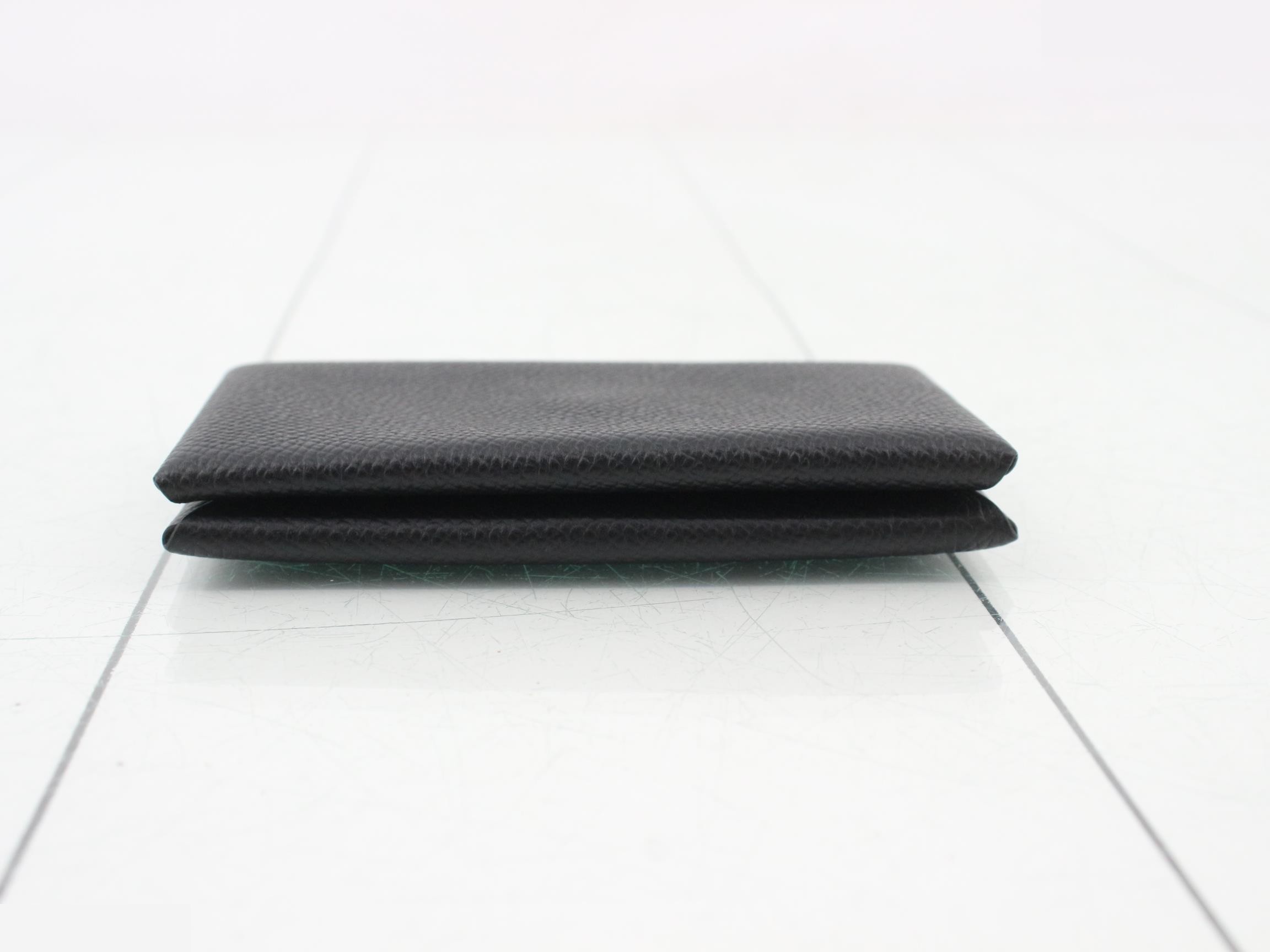 Calvi Card Case, Epsom Leather, B Stamp, Unused, Black — view 3