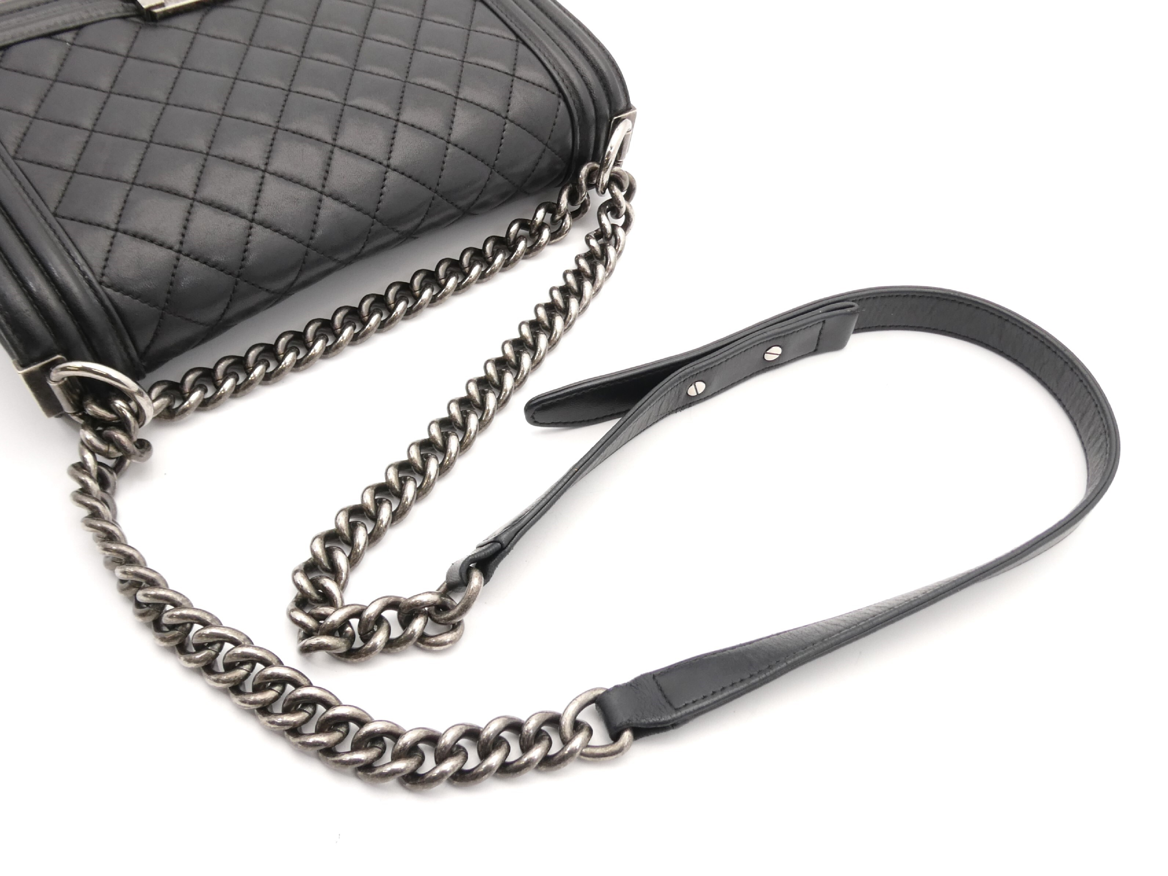 Boy Chanel Matelassé Coco Mark Chain Shoulder Bag — view 6