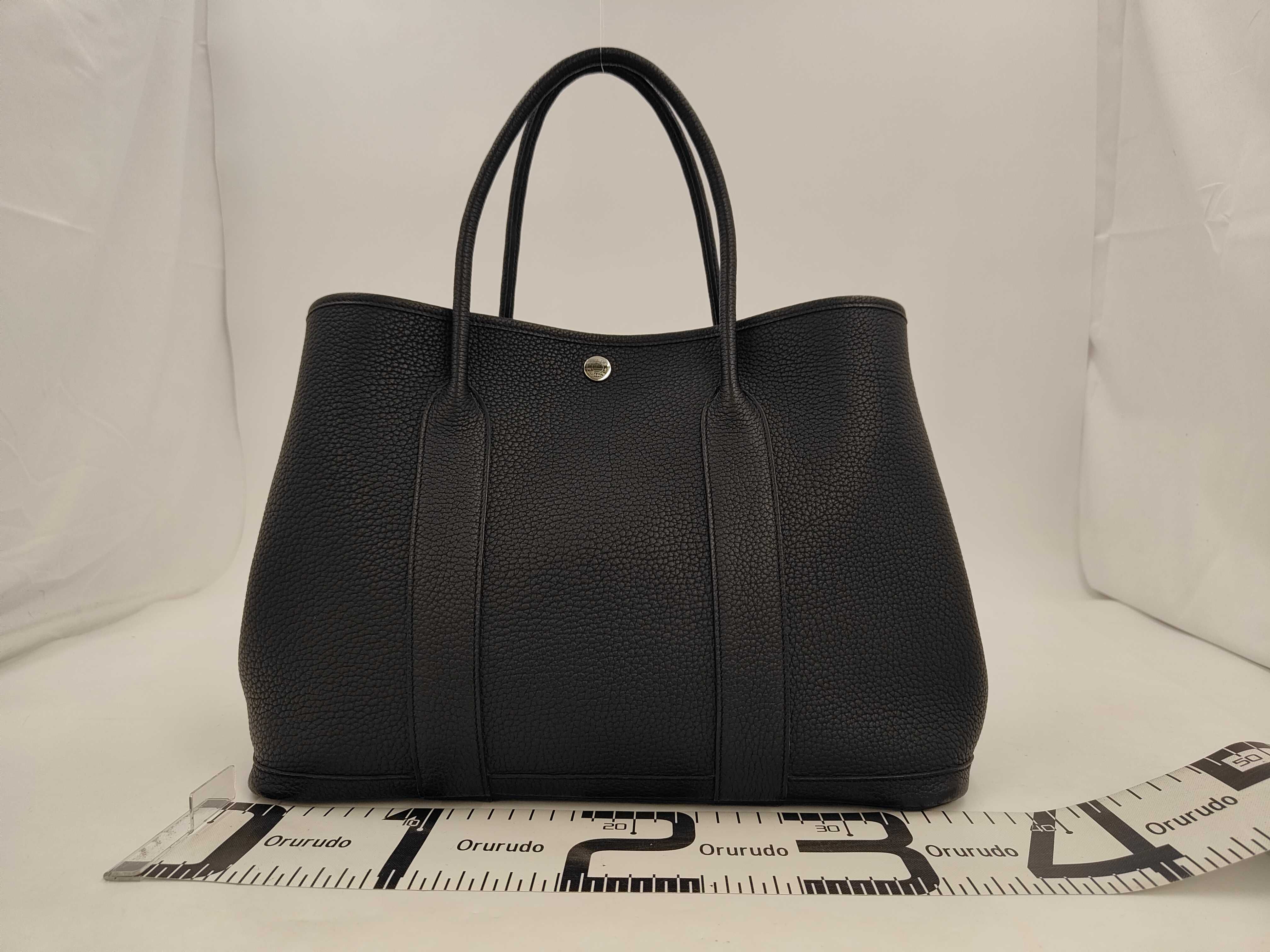 Garden Party PM Tote Bag (W stamp, Negonda Noir leather, silver hardware) — view 2