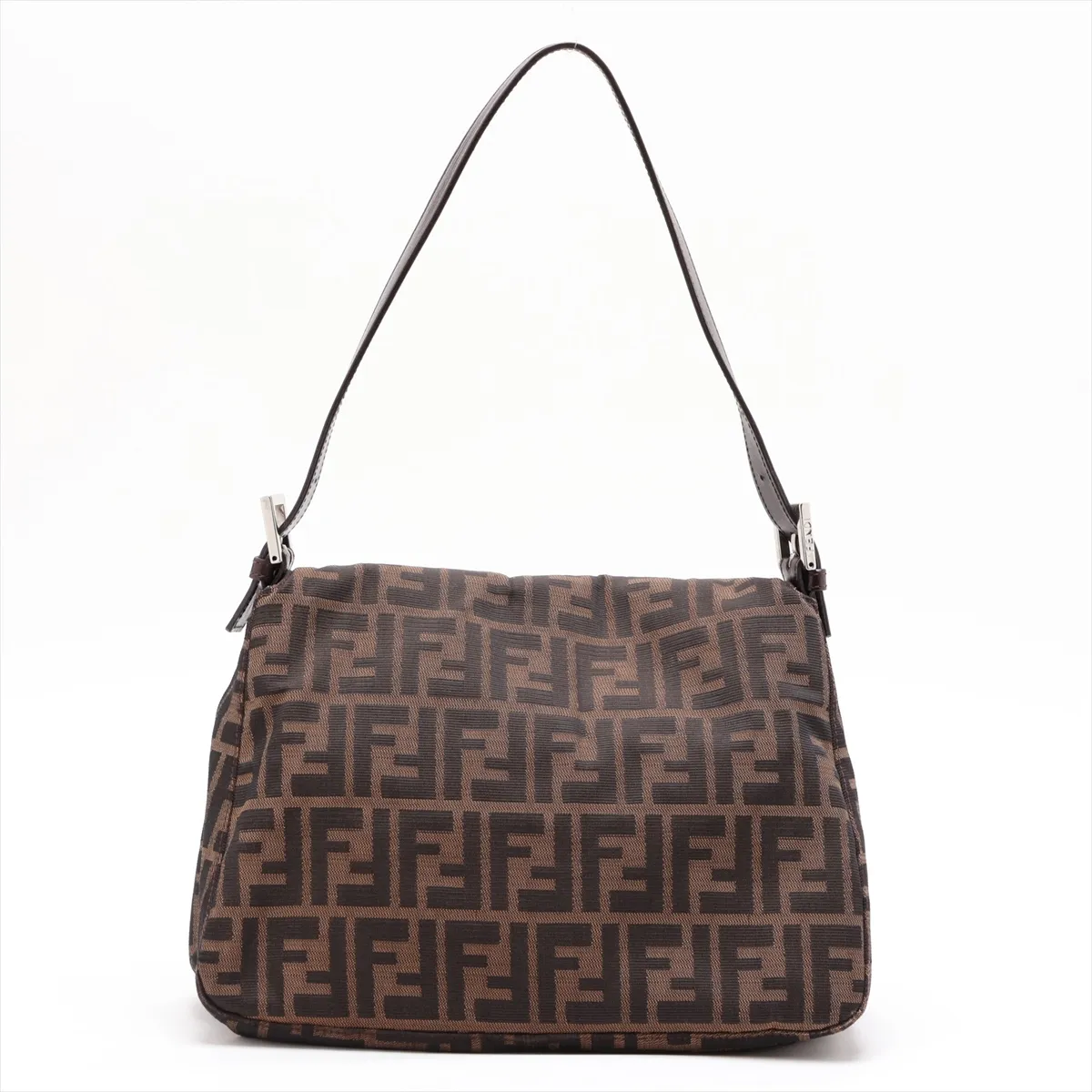 Zucca Canvas x Leather Shoulder Bag, Brown, 26325 — view 2