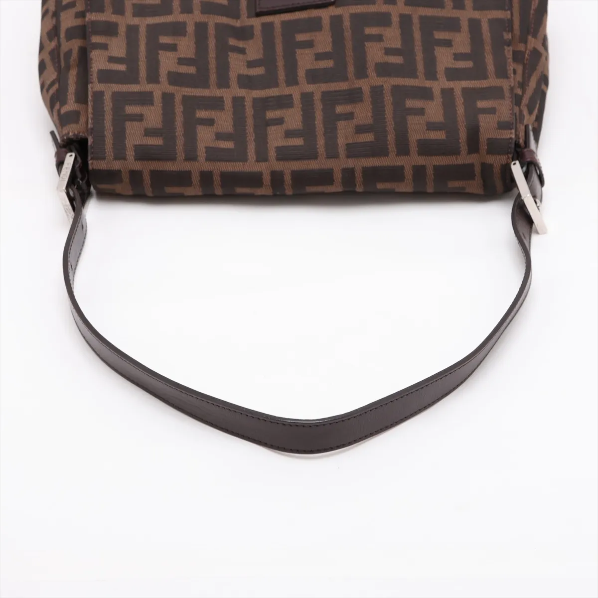 Zucca Canvas x Leather Shoulder Bag, Brown, 26325 — view 5