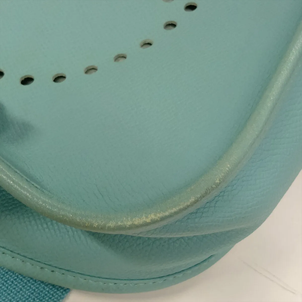 Evelyne 3 29 PM, Veau Epsom leather, Blue Atoll, silver hardware. (Model: 2015) — view 12