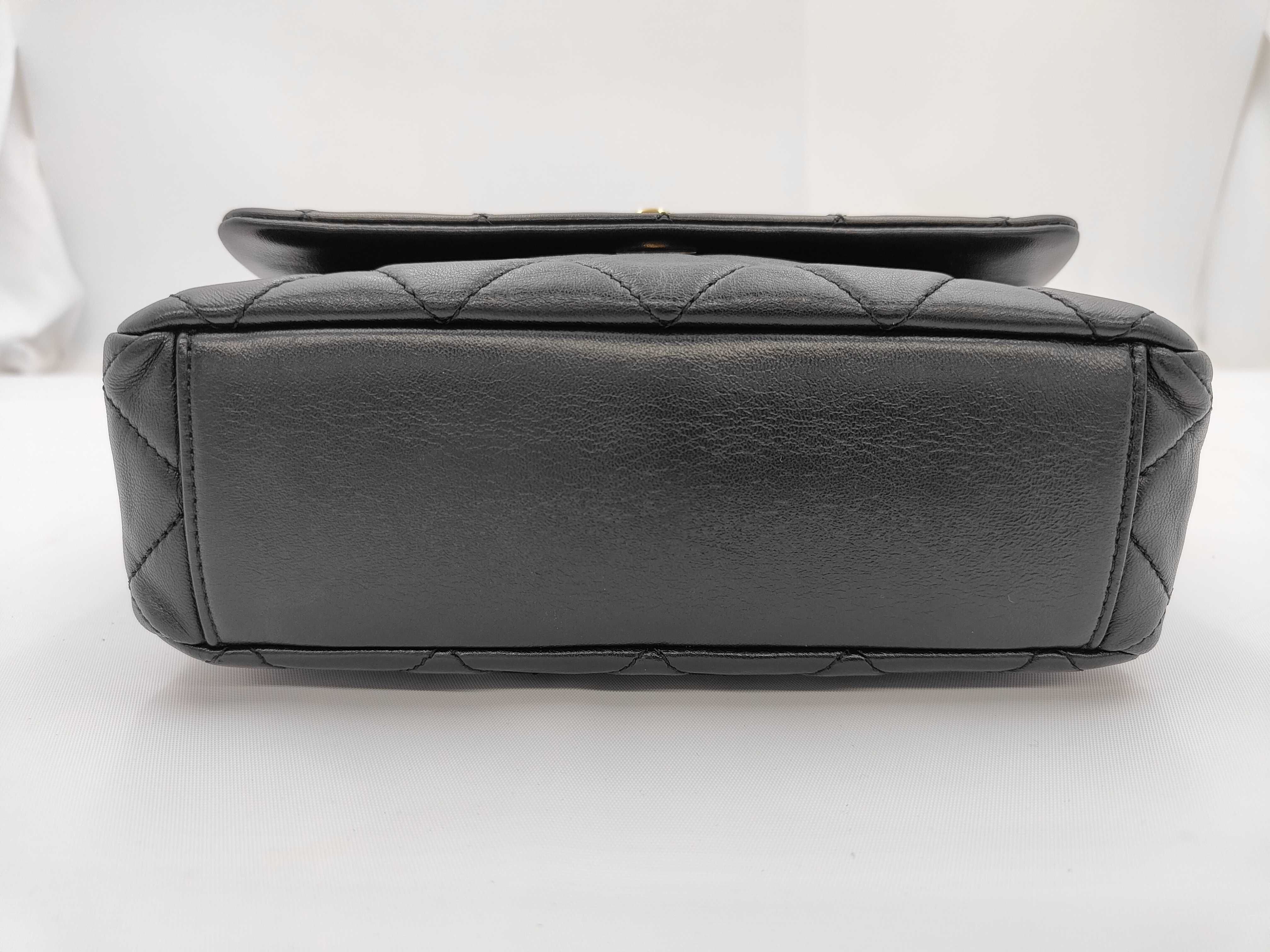 Mini Matelassé Lambskin Black Chain Shoulder Bag — view 5