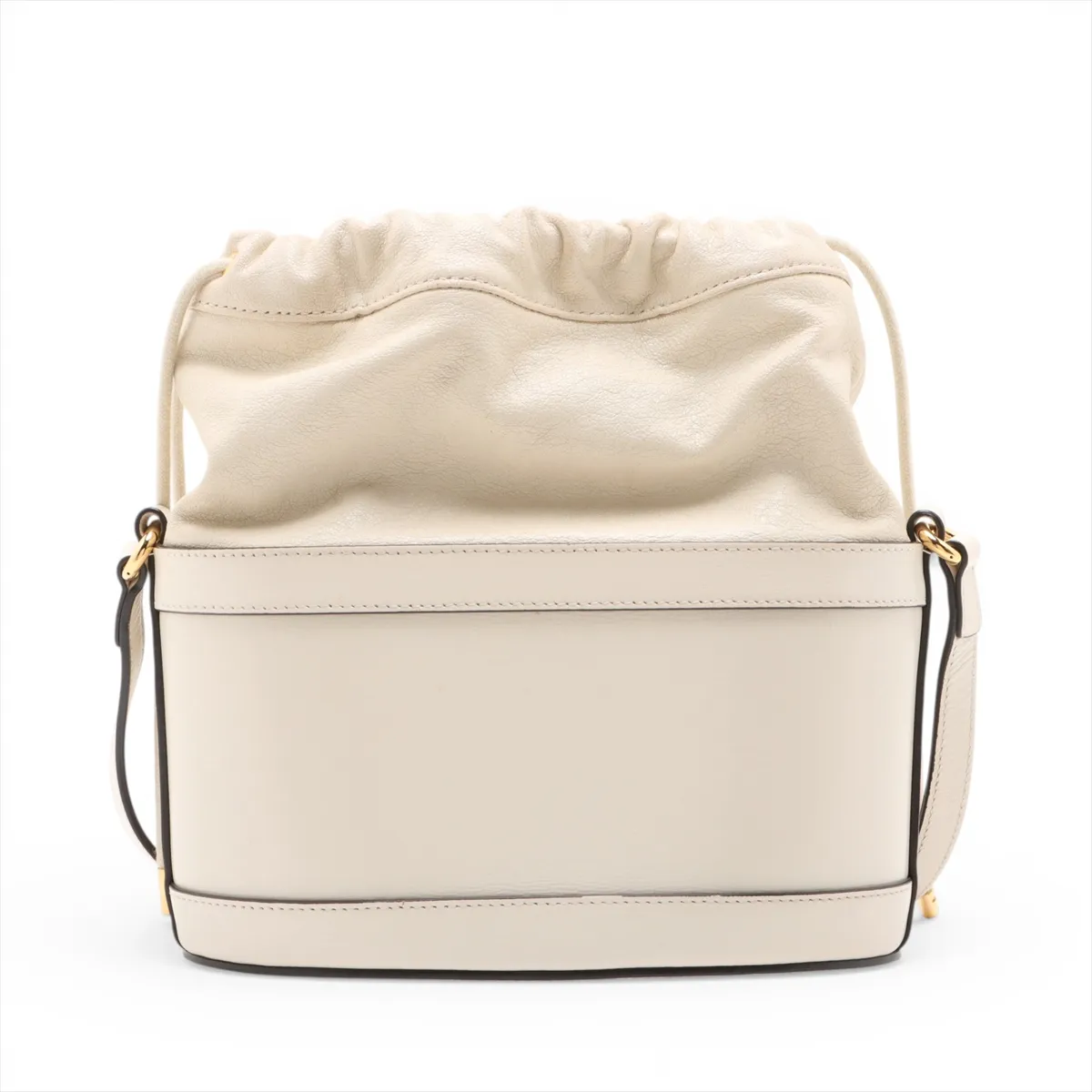 Horsebit 1955 Leather Shoulder Bag, White, 602118 — view 2