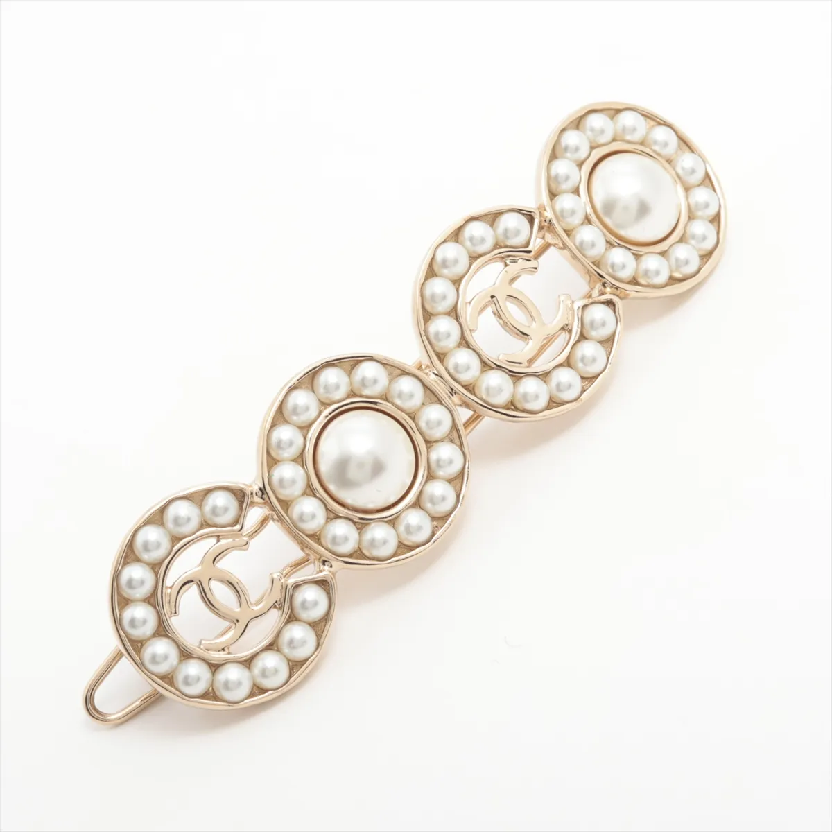 COCO B21P Barrette, GP x Faux Pearl, Gold. Perfume