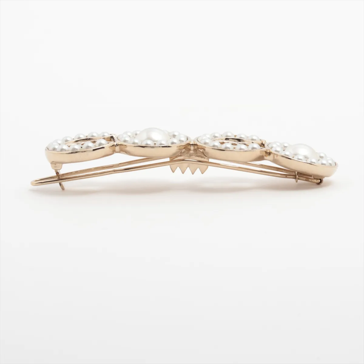 COCO B21P Barrette, GP x Faux Pearl, Gold. Perfume — view 2
