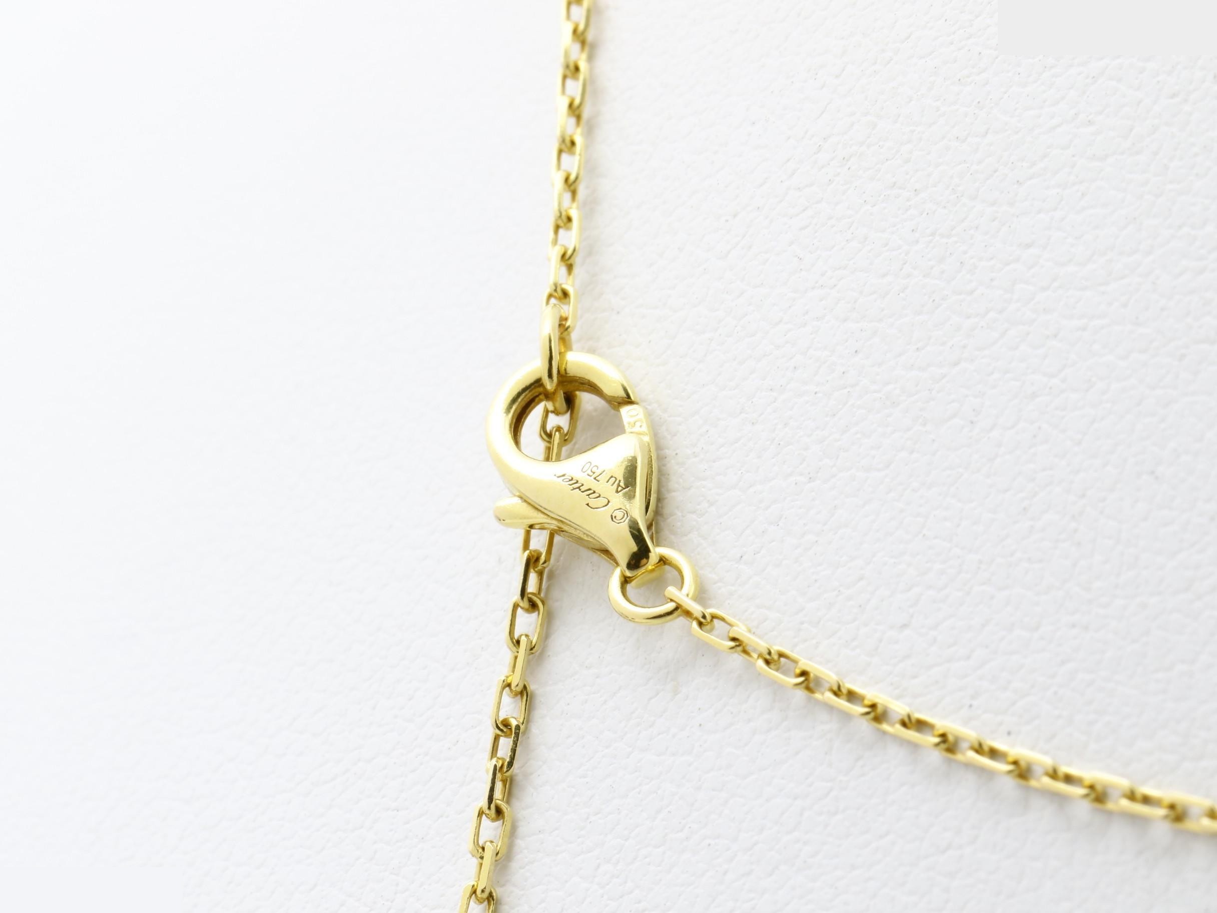 Au750YG Diamond Damour Necklace, 2.9g, Neck circumference approx. 41cm — view 5