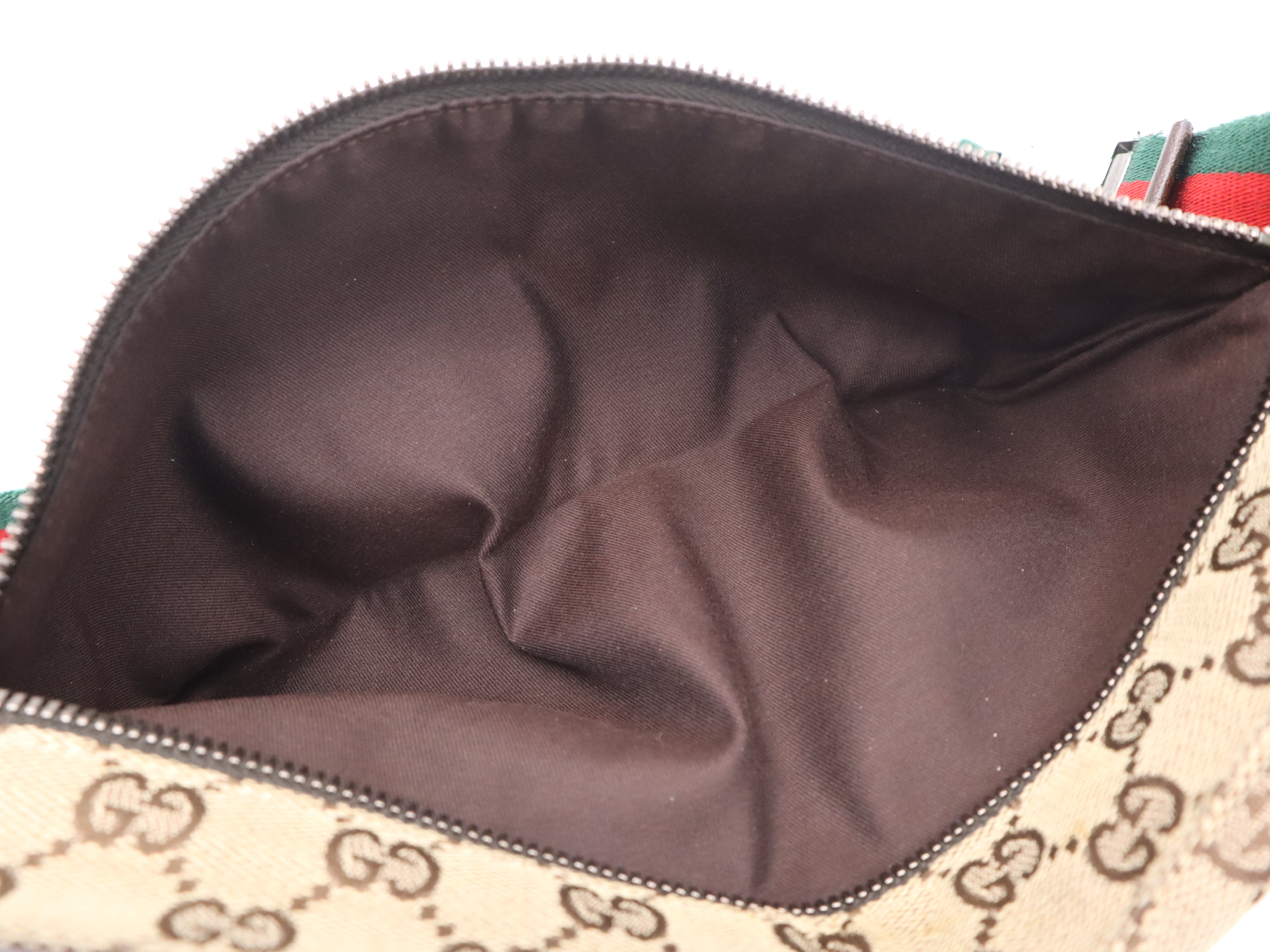 28566 GG Canvas Sherry Line Waist Bag Beige Brown with Dust Bag Waist Bag — view 12