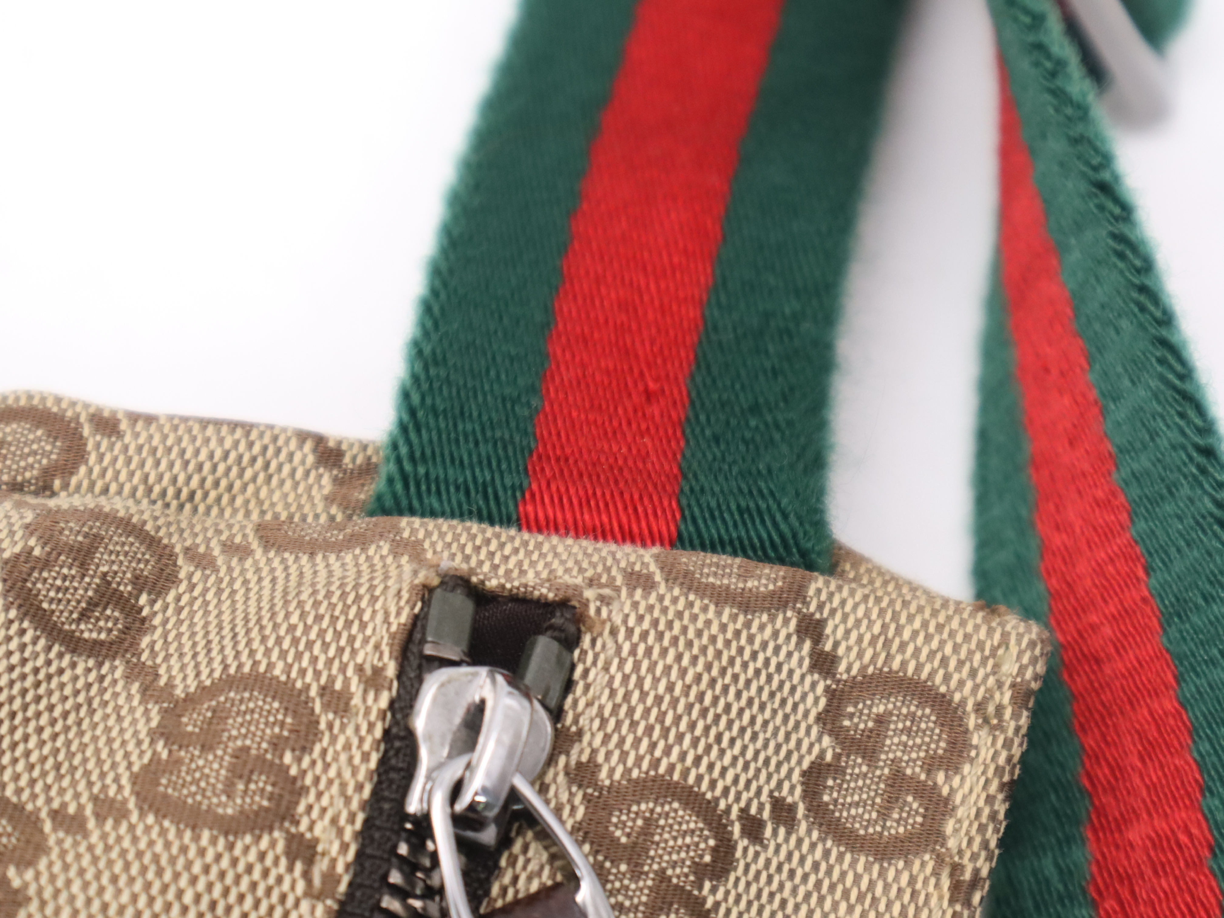 28566 GG Canvas Sherry Line Waist Bag Beige Brown with Dust Bag Waist Bag — view 8