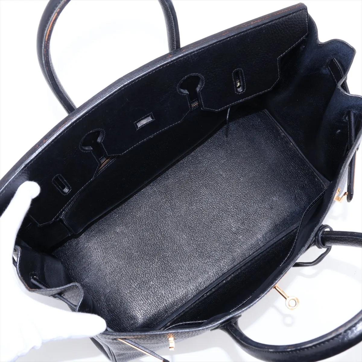 [Individually packaged] Hermes Birkin 35 Letournée Ardennes Black Gold Hardware Z: 1996 — view 7