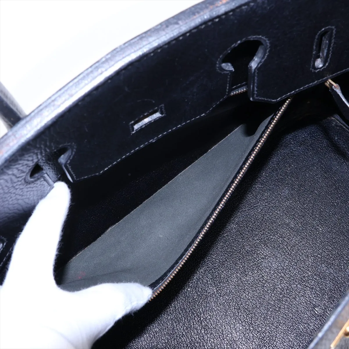 [Individually packaged] Hermes Birkin 35 Letournée Ardennes Black Gold Hardware Z: 1996 — view 8