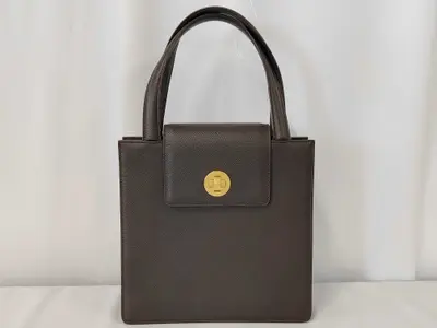 Turnlock Leather Handbag