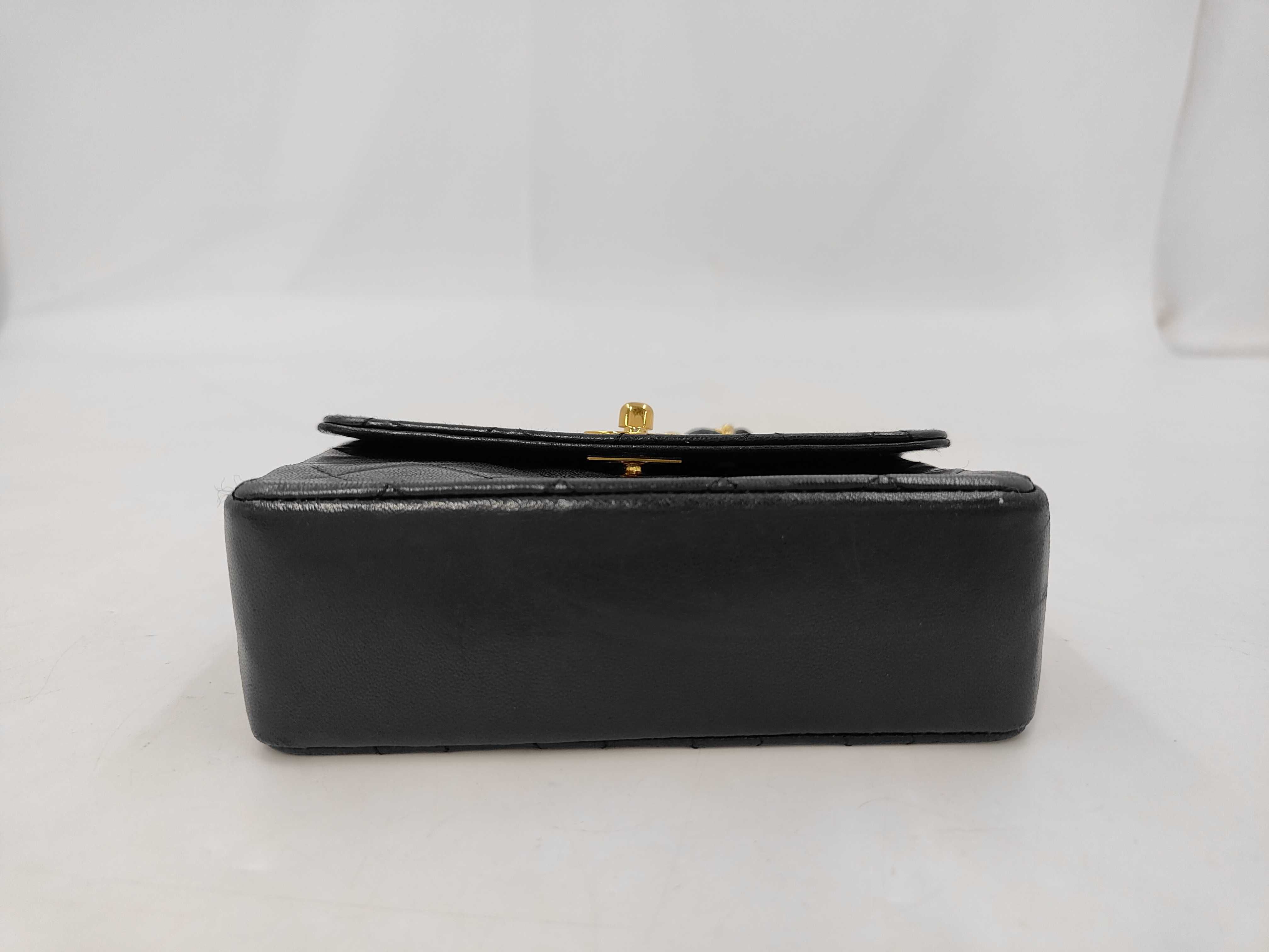 Lambskin Mini Matelassé Chain Shoulder Bag — view 3