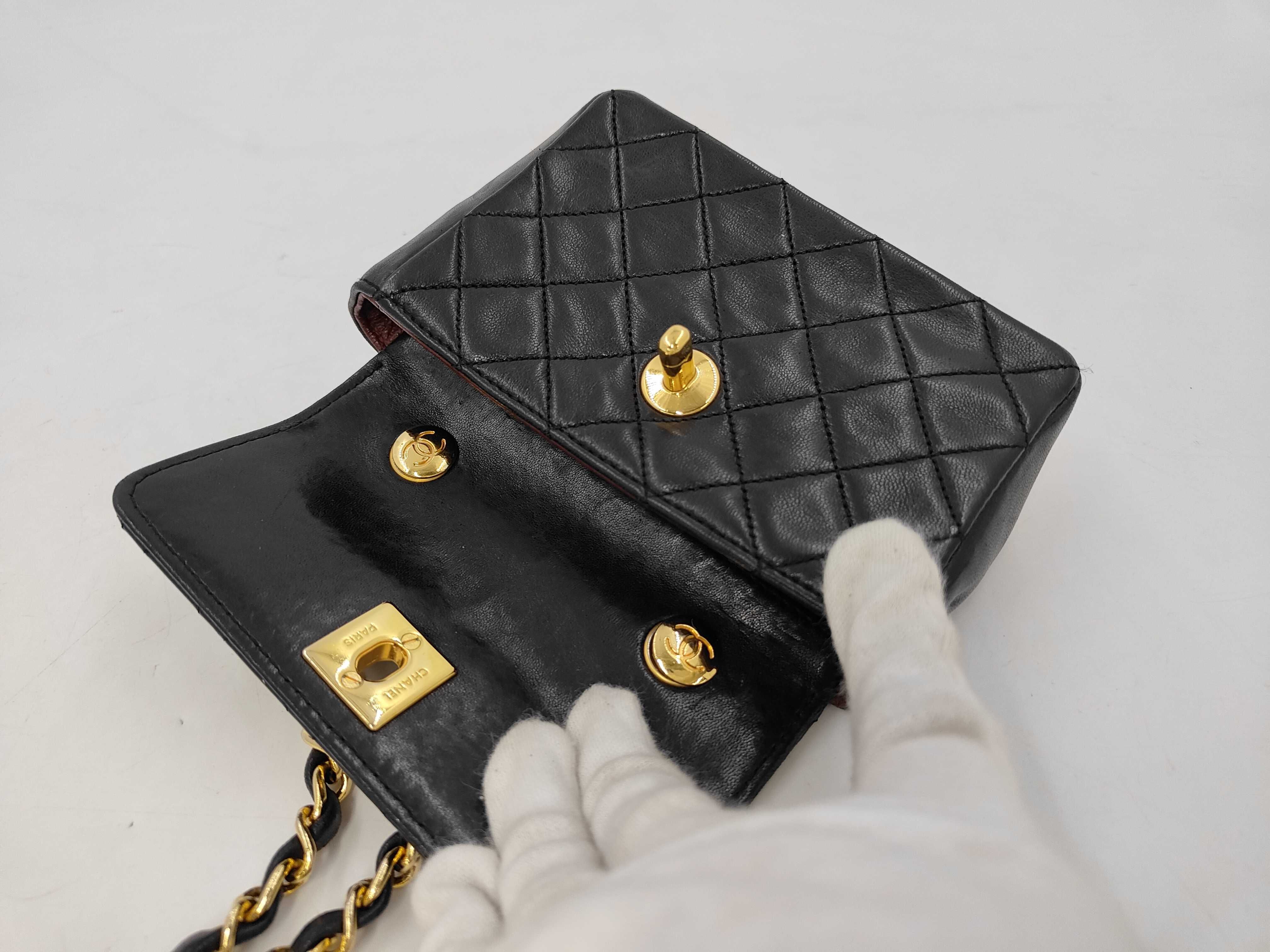 Lambskin Mini Matelassé Chain Shoulder Bag — view 7