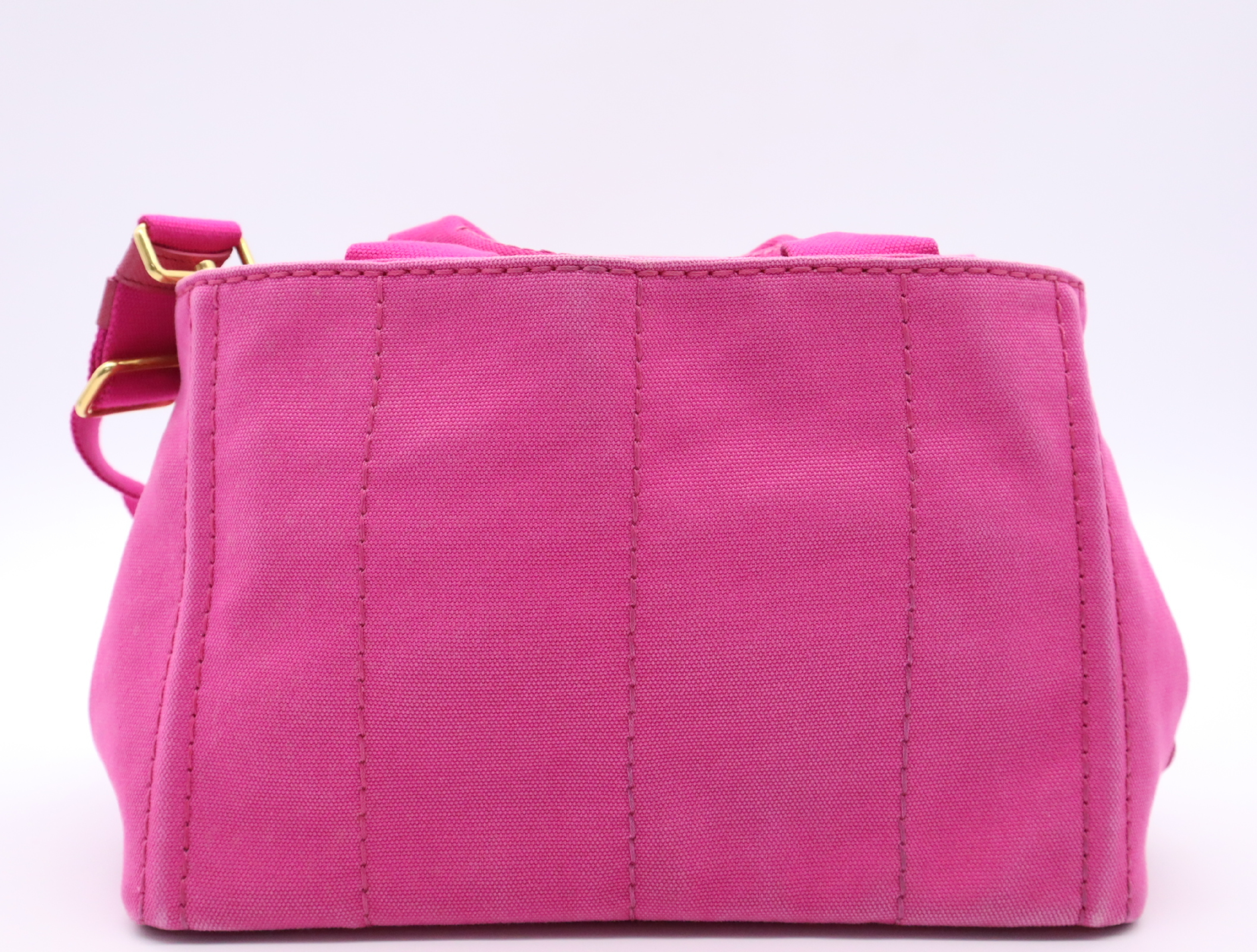 Canvas Canapa 2-Way Handbag with Shoulder Strap, Pink — view 2