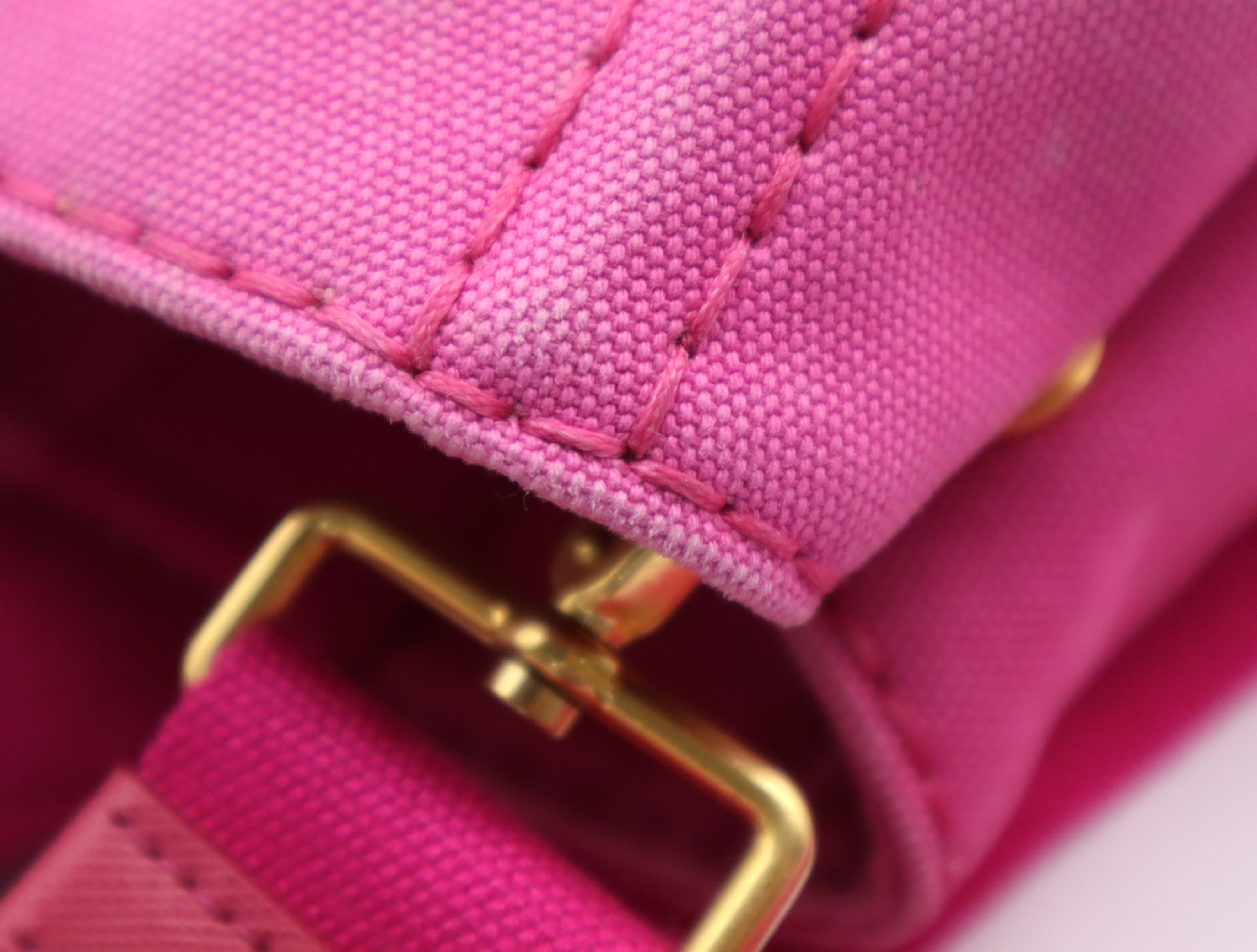 Canvas Canapa 2-Way Handbag with Shoulder Strap, Pink — view 11