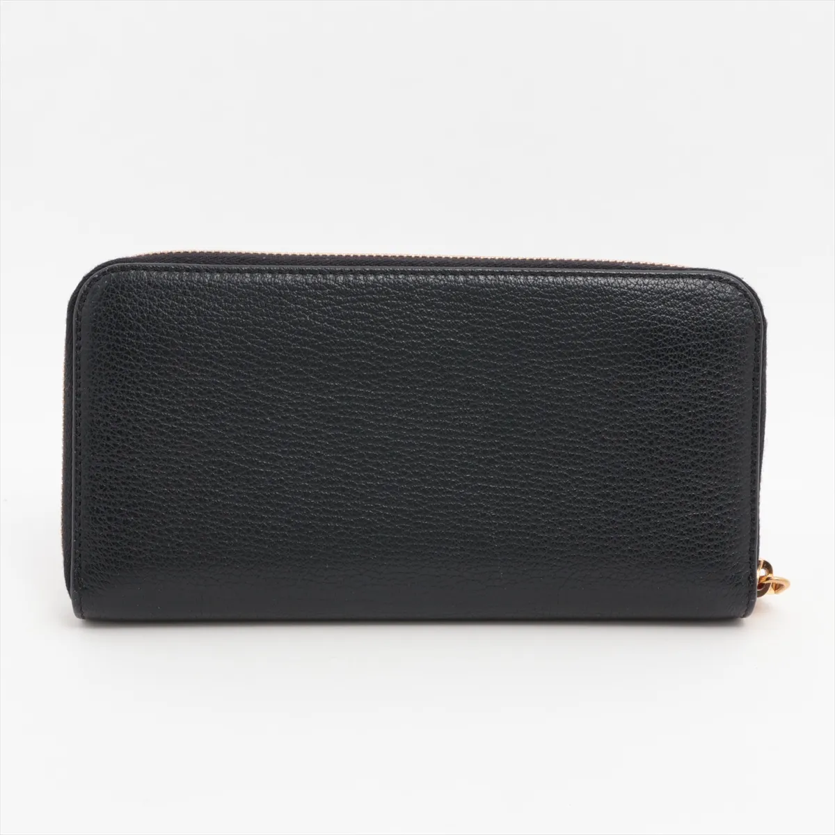 Madras Leather Round Zip Wallet Black — view 2
