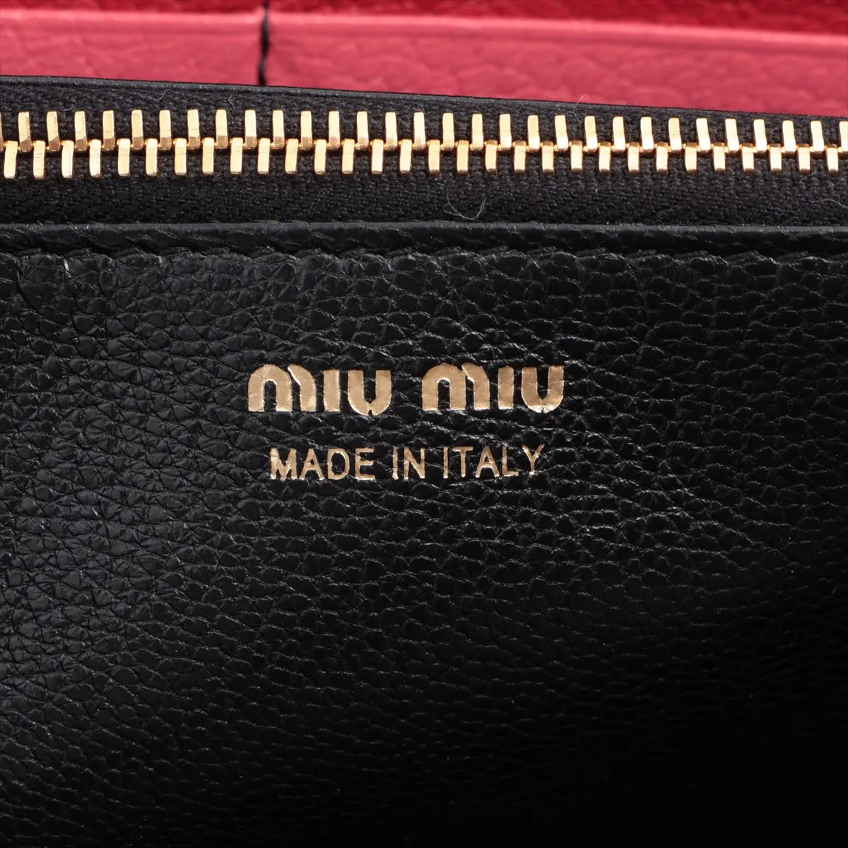 Madras Leather Round Zip Wallet Black — view 11