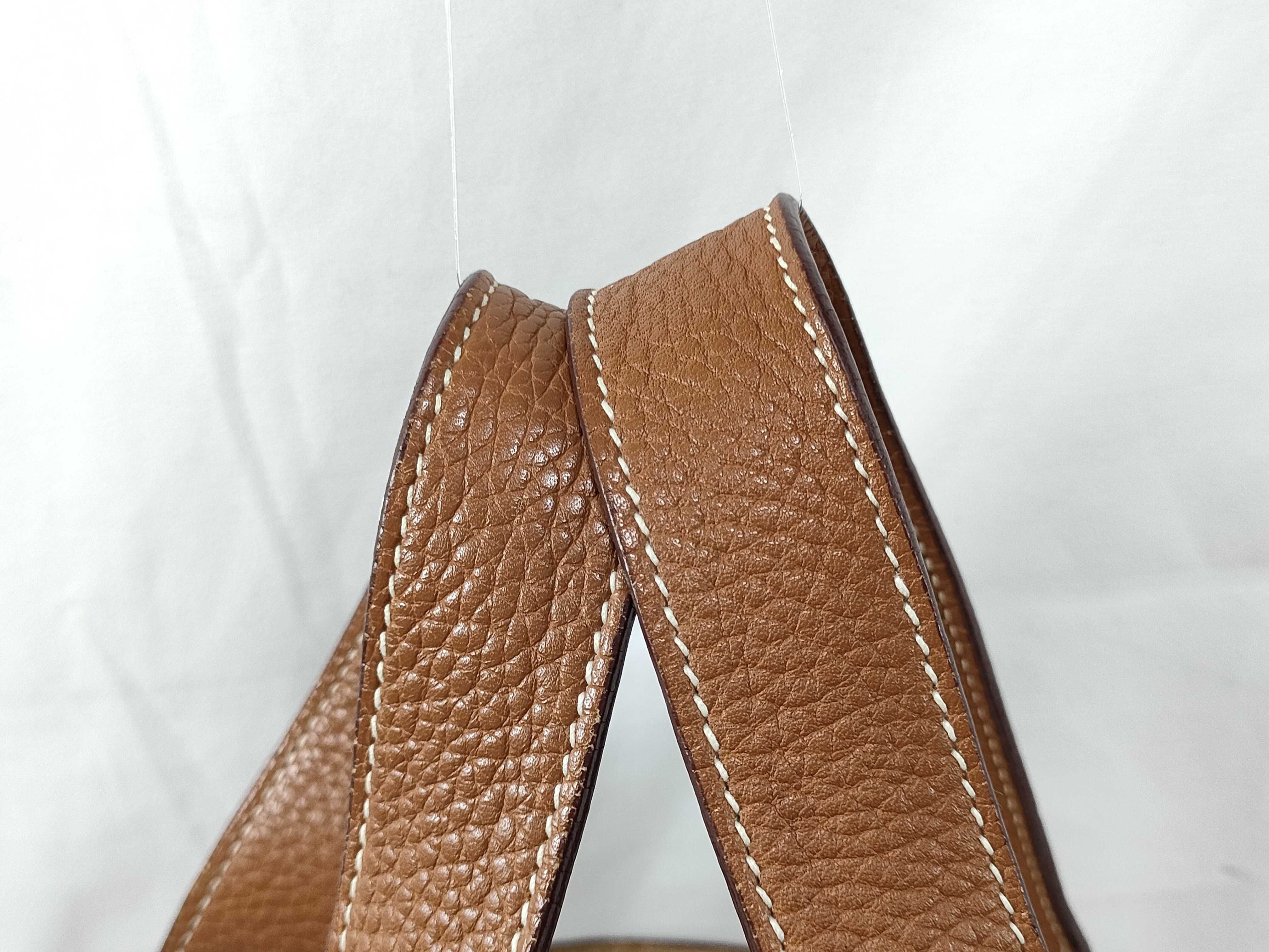 Picotin MM / Old Model / Taurillon Leather / Brown Handbag — view 3