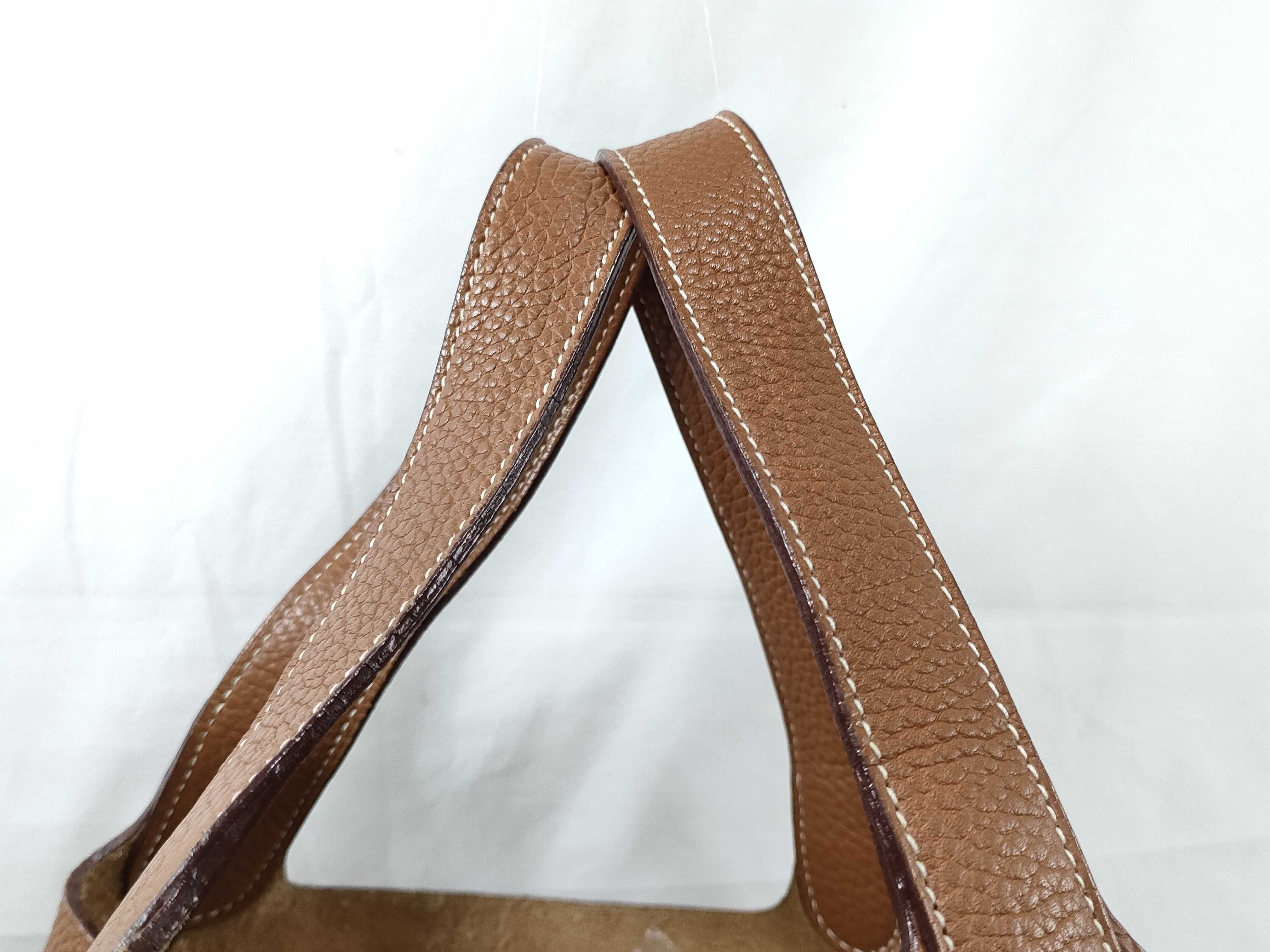 Picotin MM / Old Model / Taurillon Leather / Brown Handbag — view 4