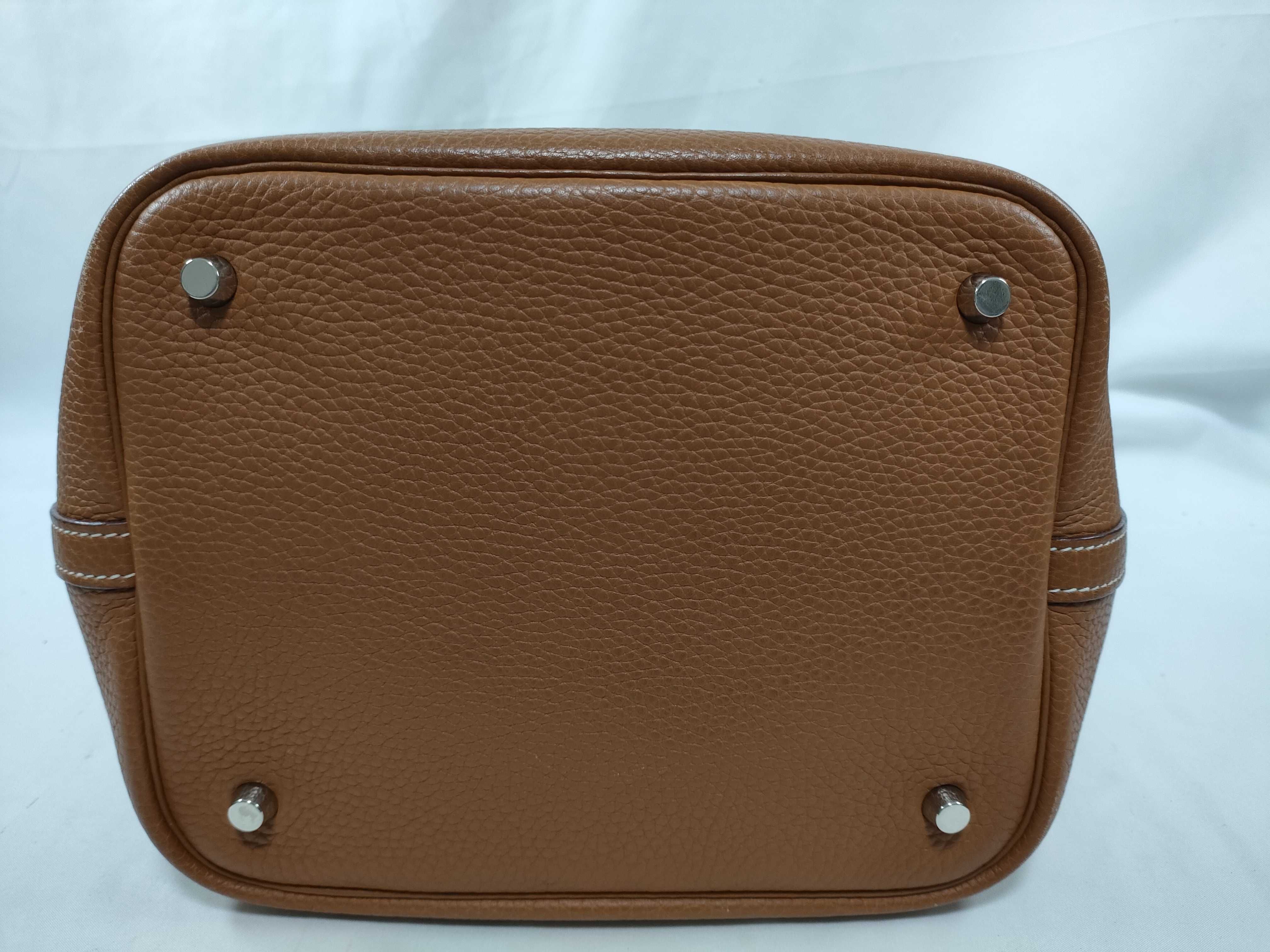 Picotin MM / Old Model / Taurillon Leather / Brown Handbag — view 5