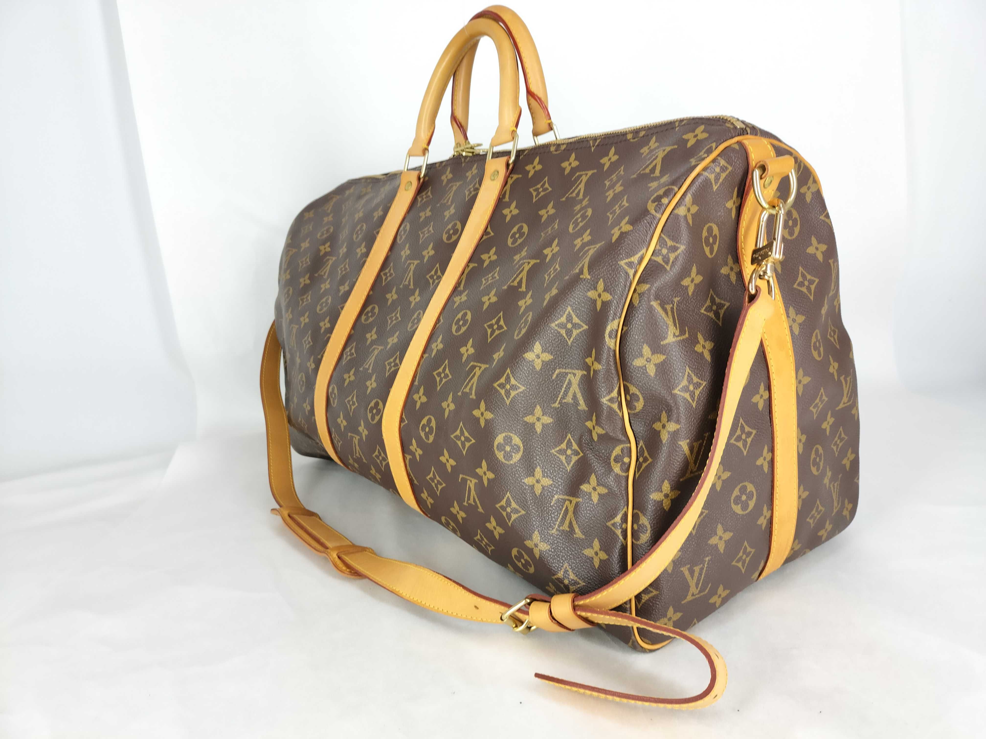 Monogram FR- Monogram Keepall Bandrière 55 M41414 Brown TH0918 Boston Bag — view 2