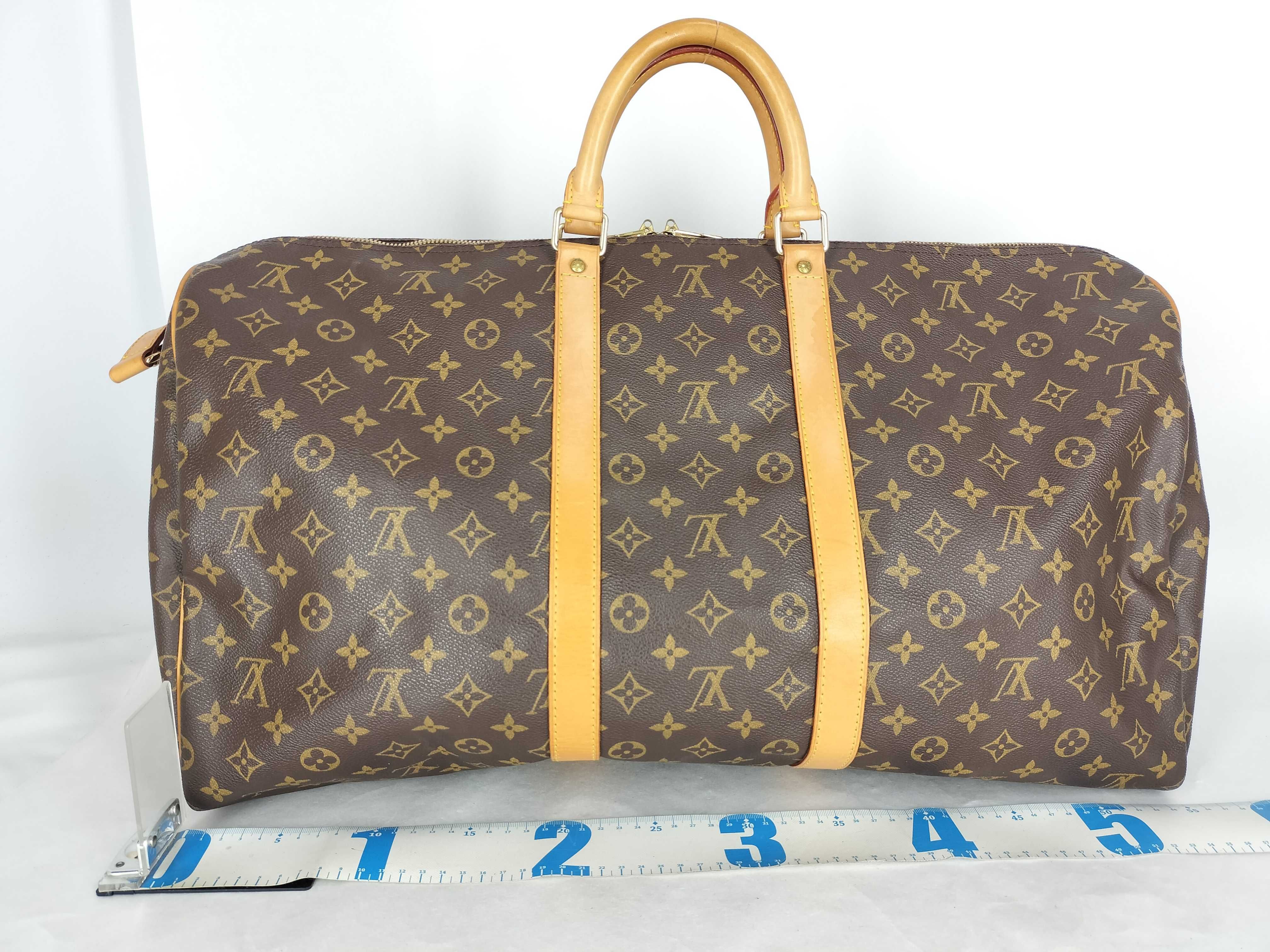 Monogram FR- Monogram Keepall Bandrière 55 M41414 Brown TH0918 Boston Bag — view 3