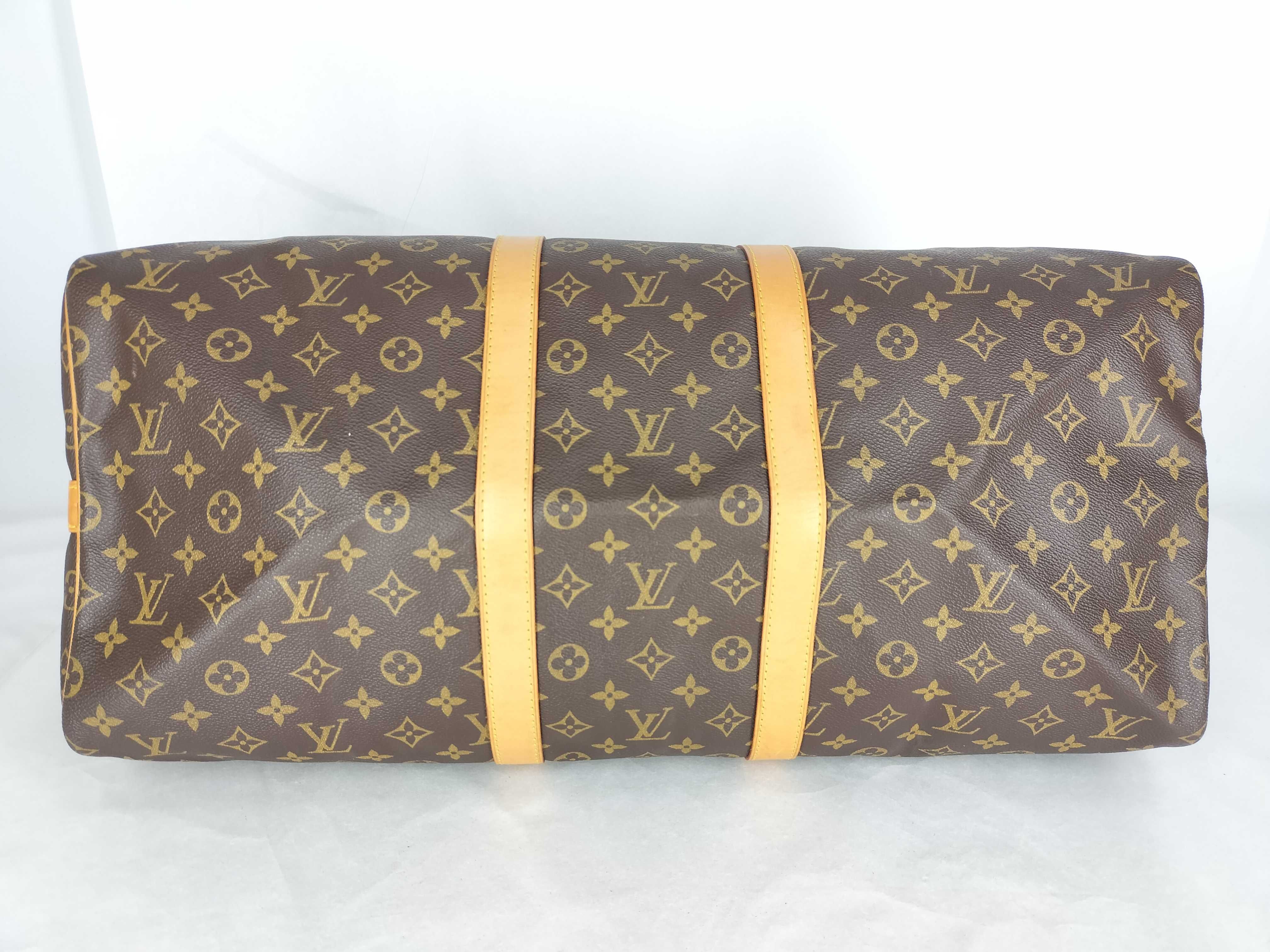 Monogram FR- Monogram Keepall Bandrière 55 M41414 Brown TH0918 Boston Bag — view 10