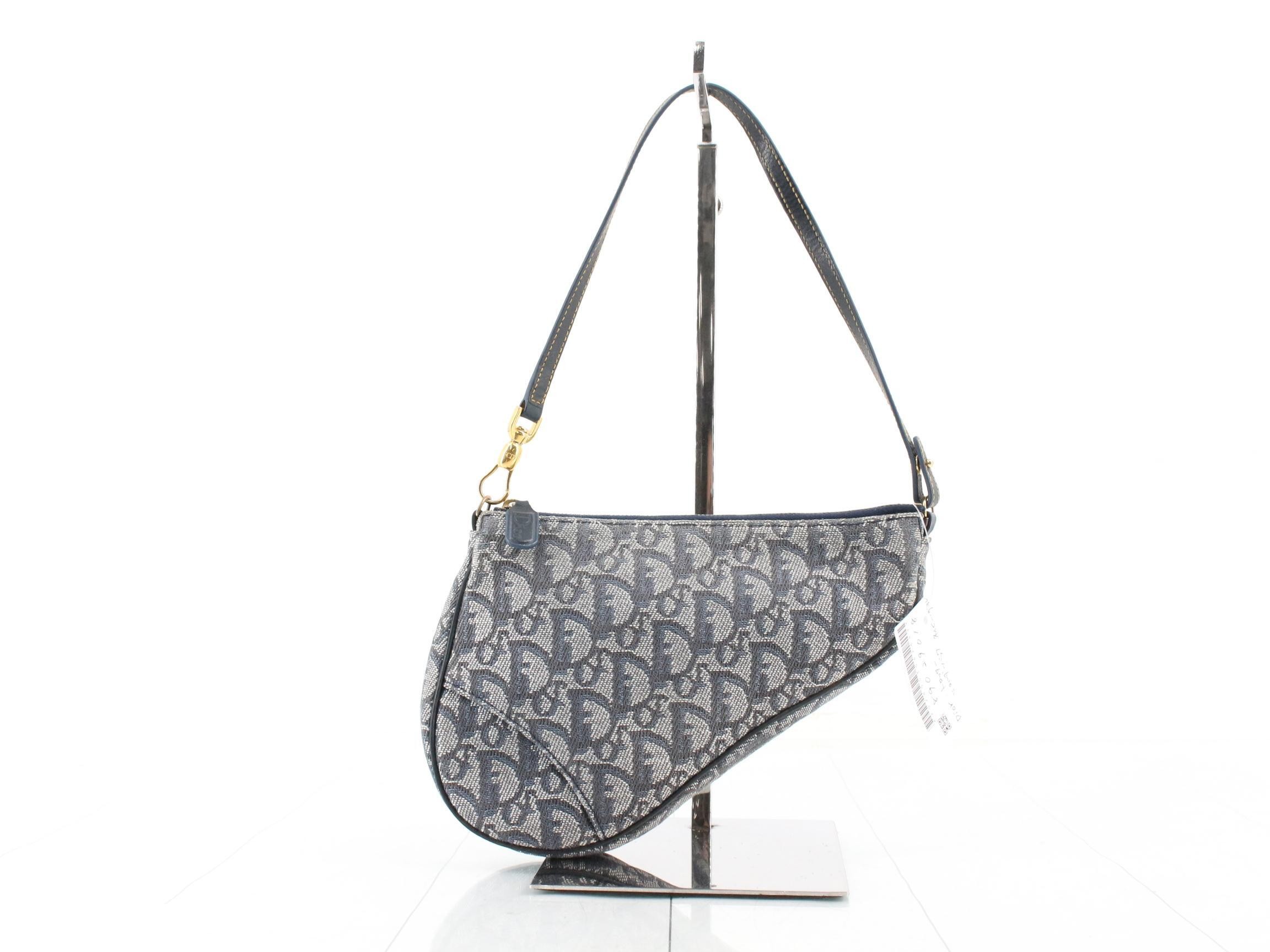 Trotter Shoulder Bag, Saddle, Navy