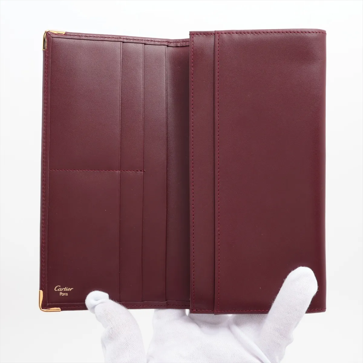 Must Leather Long Wallet Bordeaux — view 3
