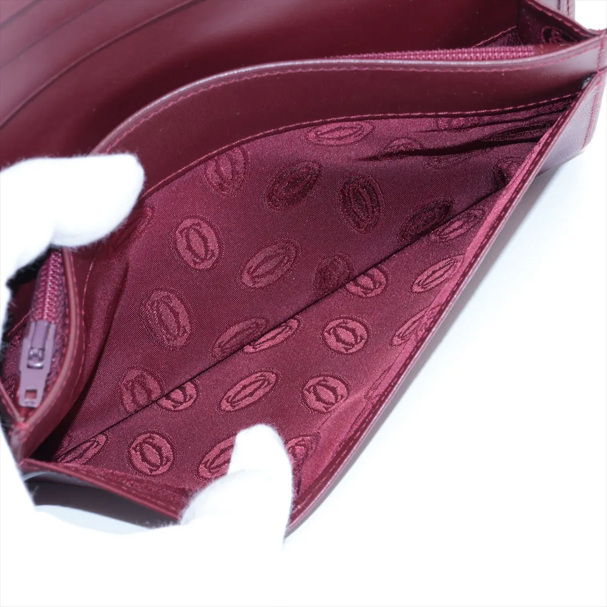 Must Leather Long Wallet Bordeaux — view 6
