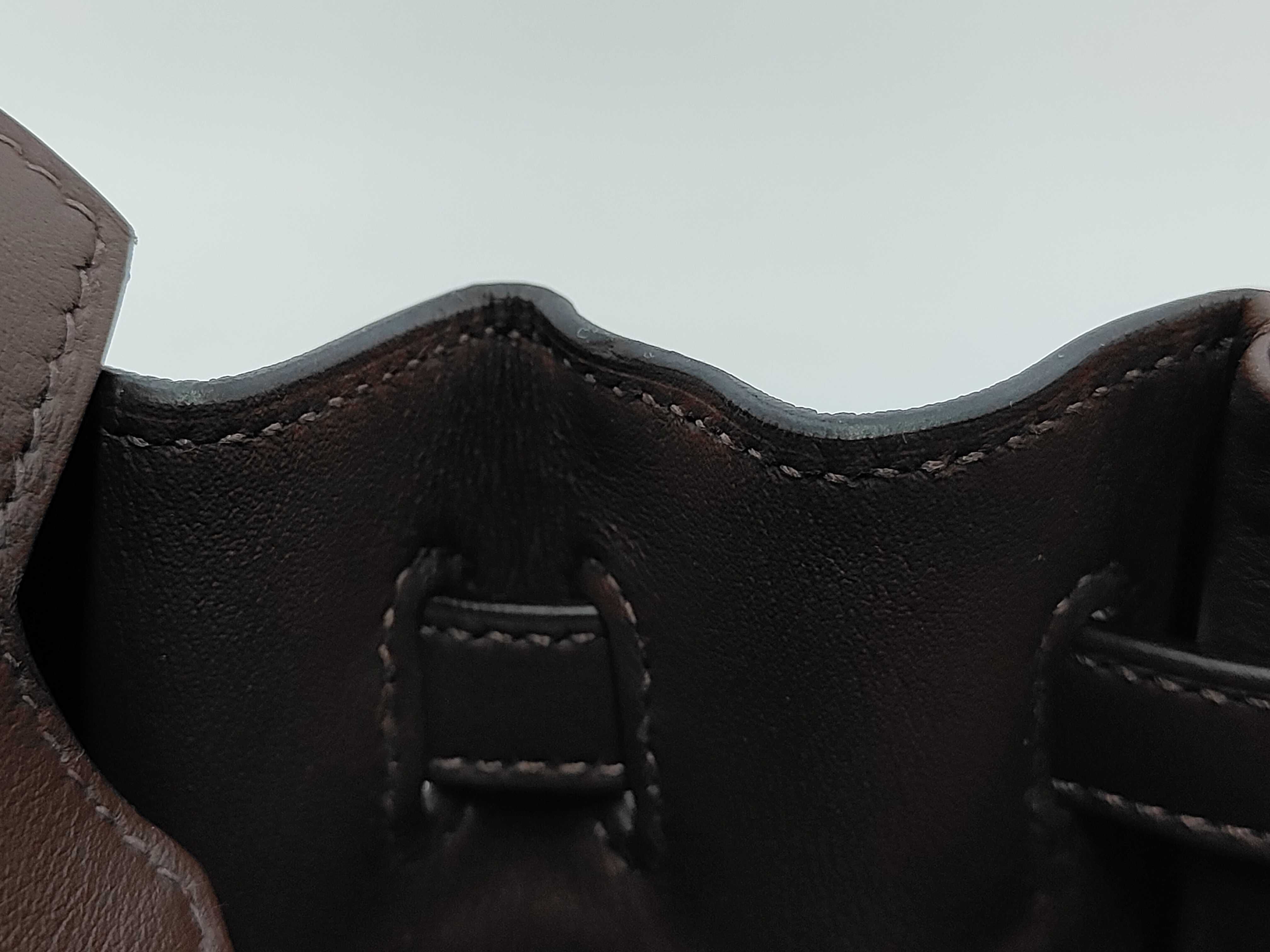 Birkin 25 Toile/Swift Brown Silver Hardware B Engraved Handbag — view 12
