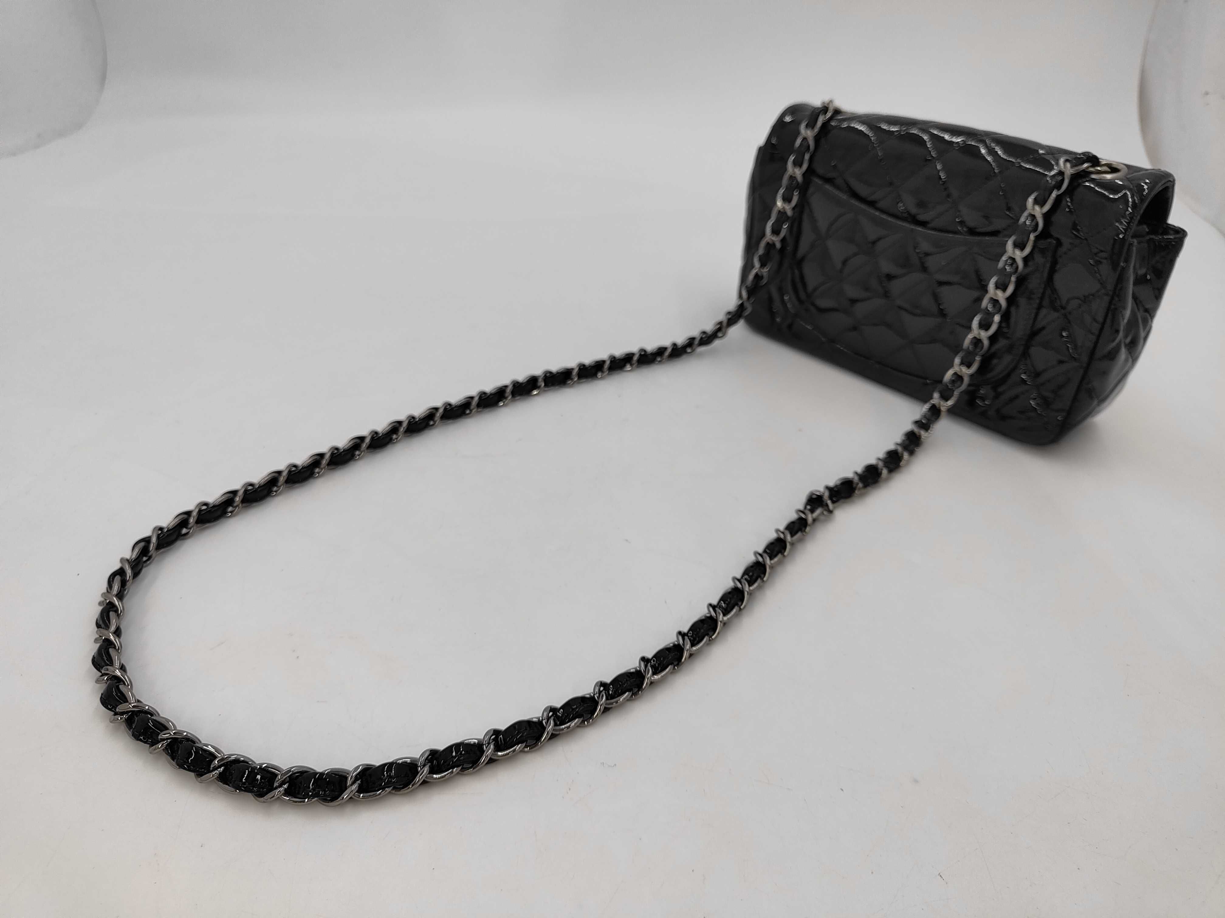 Matelasse patent leather classic flap chain shoulder bag No. 20 shoulder bag with sticker card — view 12