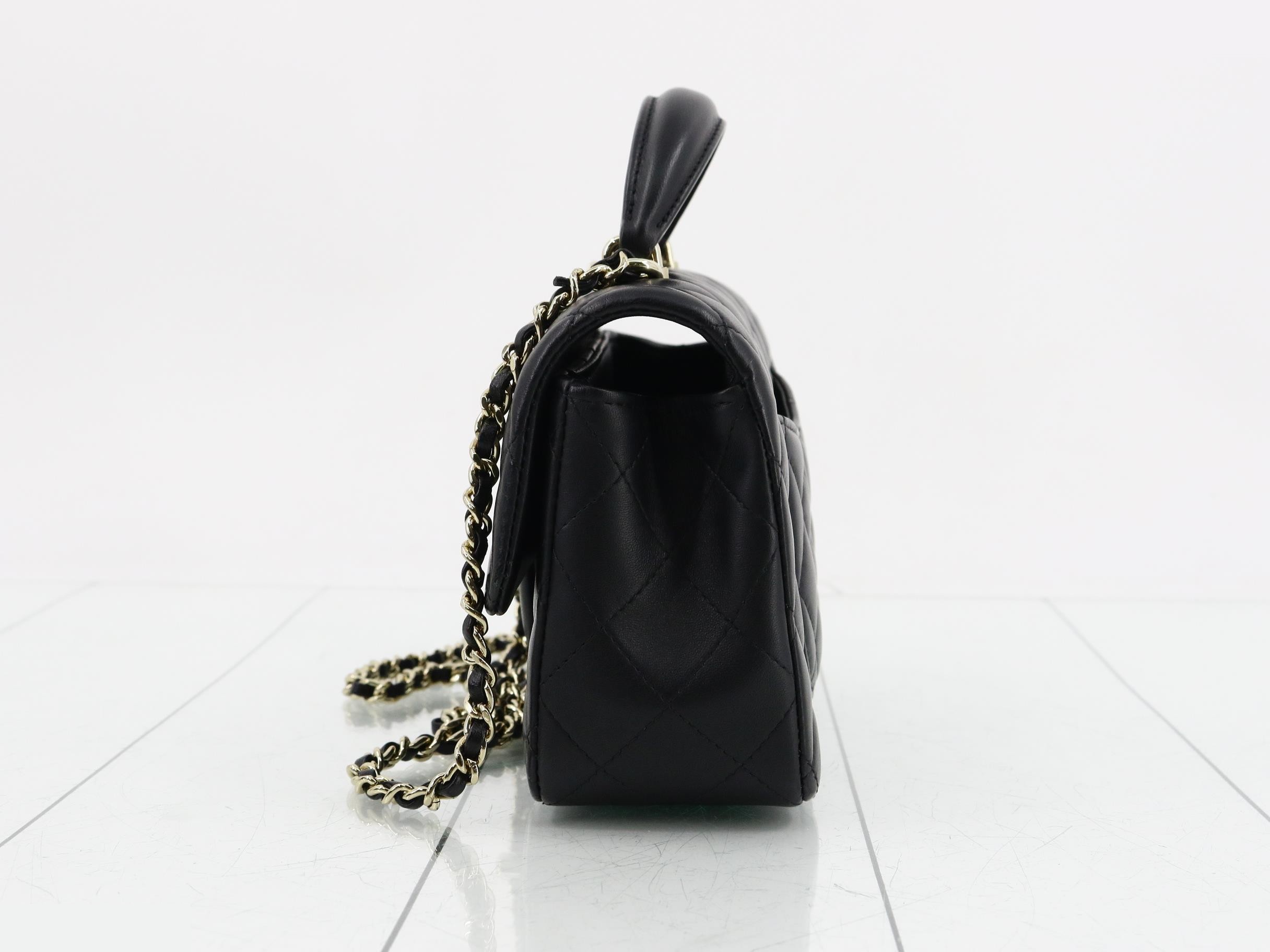 IC Plate 2-Way Shoulder Bag, Top Handle, Black, Unused — view 3