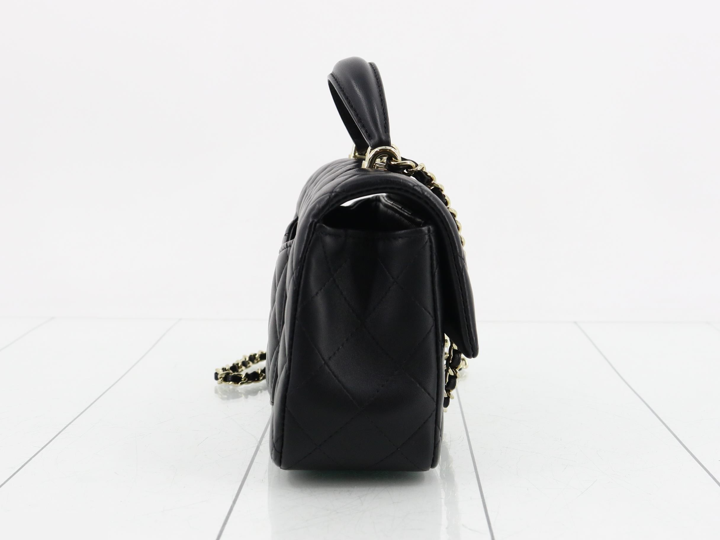 IC Plate 2-Way Shoulder Bag, Top Handle, Black, Unused — view 4