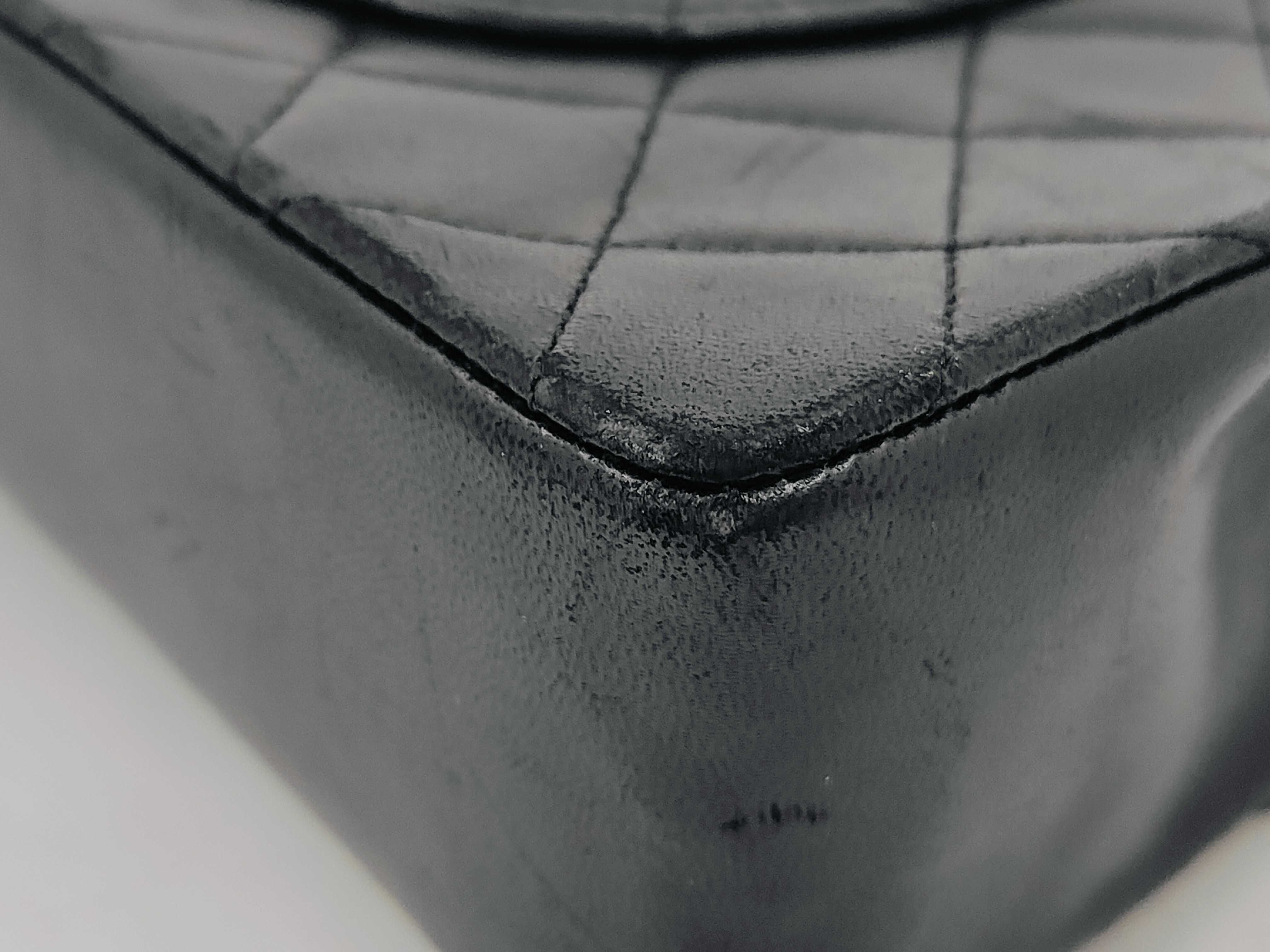 Lambskin Matelassé Double Flap Shoulder Bag, Black, No. 0 — view 7