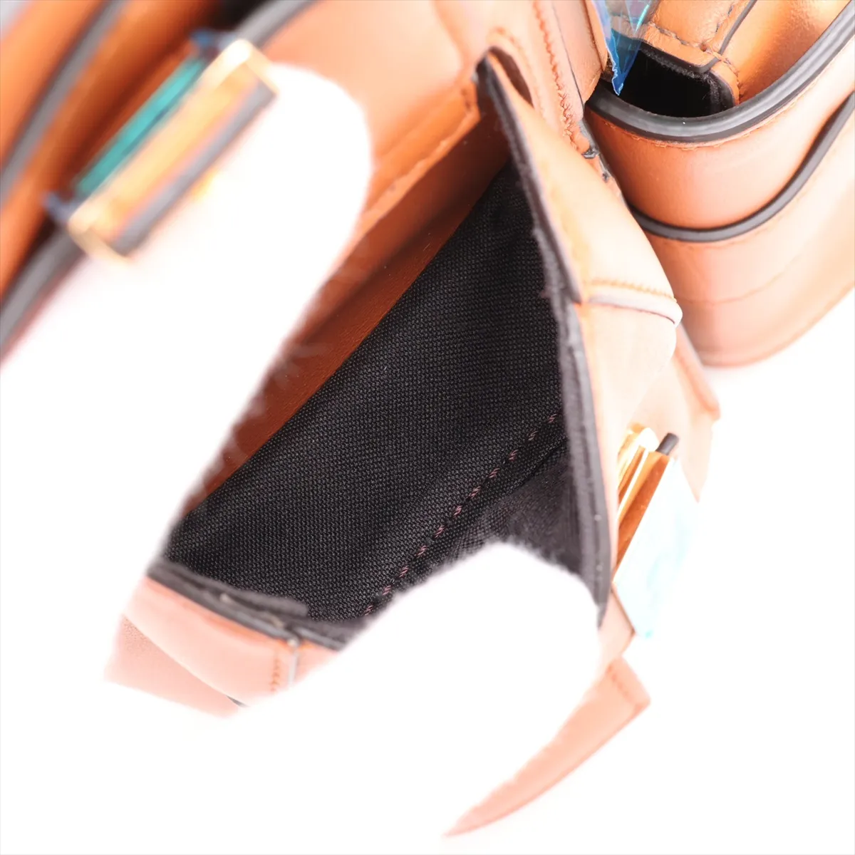 Multi-Pocket Baguette Leather 2-Way Shoulder Bag, Brown 8BR808 — view 12